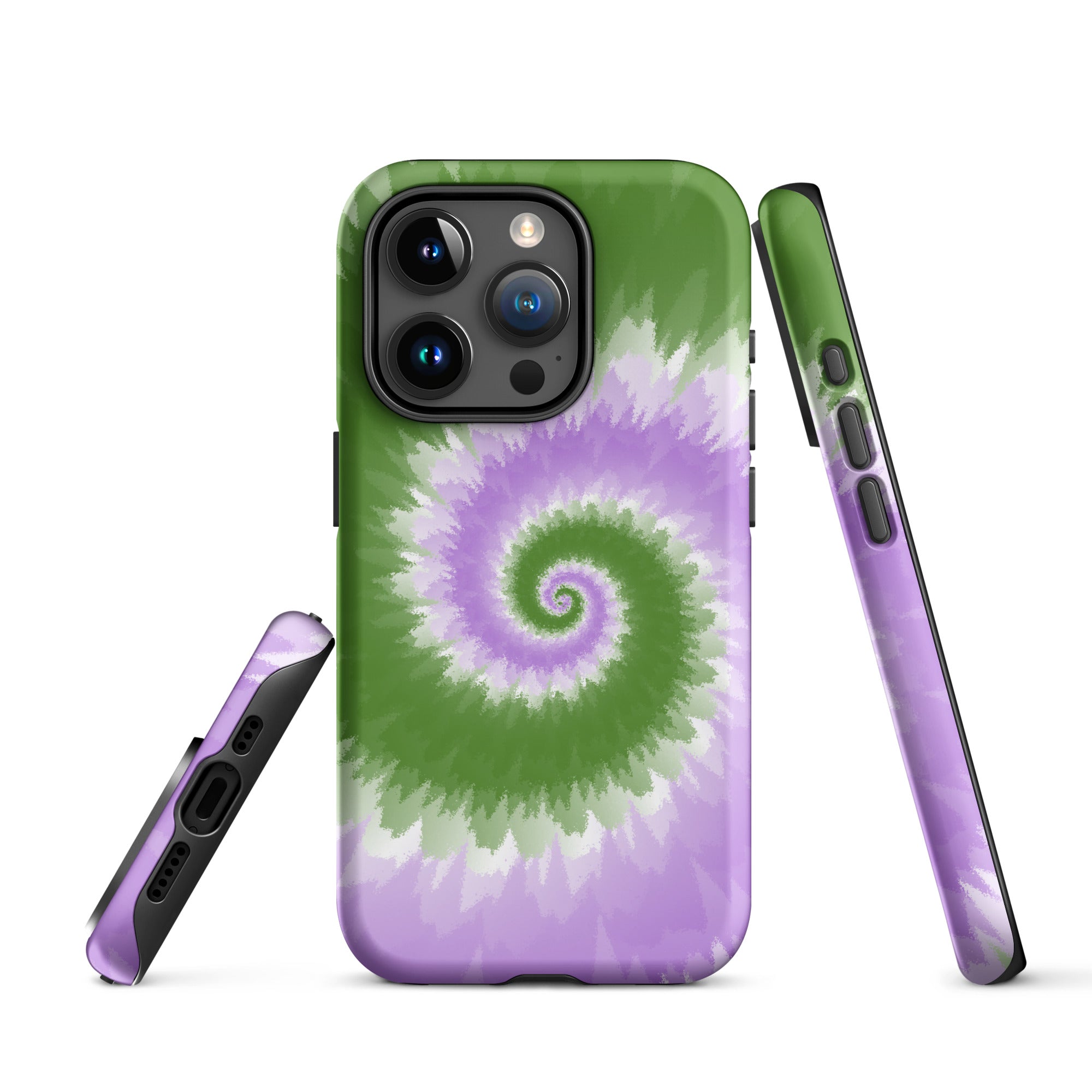 Tough Case for iPhone®-Tie Dye Spiral - Genderqueer