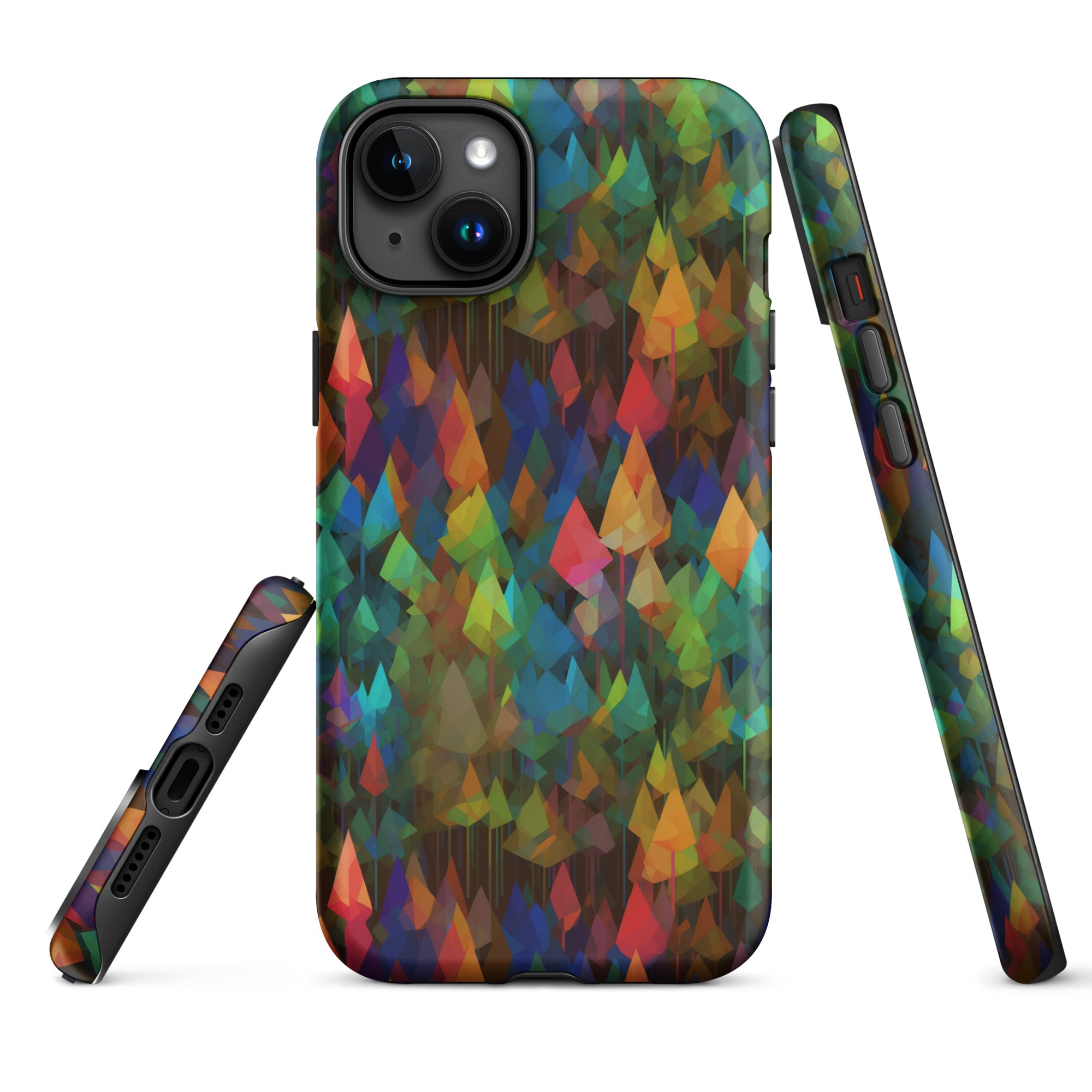 Tough Case for iPhone®- Rainbow Forest Pattern II