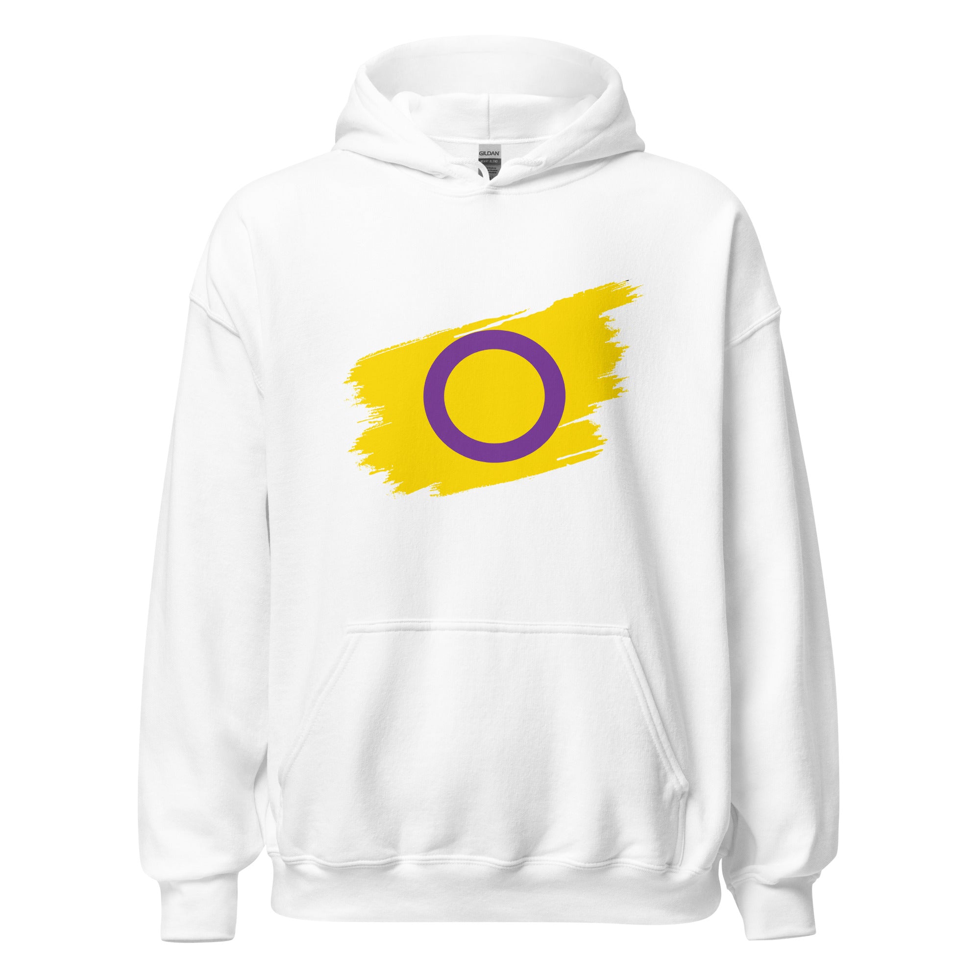 Unisex Hoodie-Intersex Grunge Flag