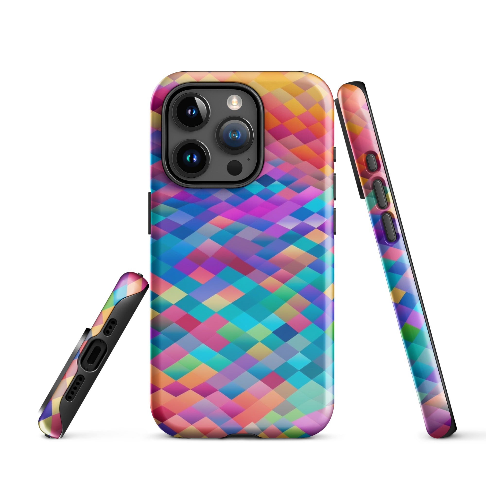Tough Case for iPhone®- Rainbow Cloud Pattern IV