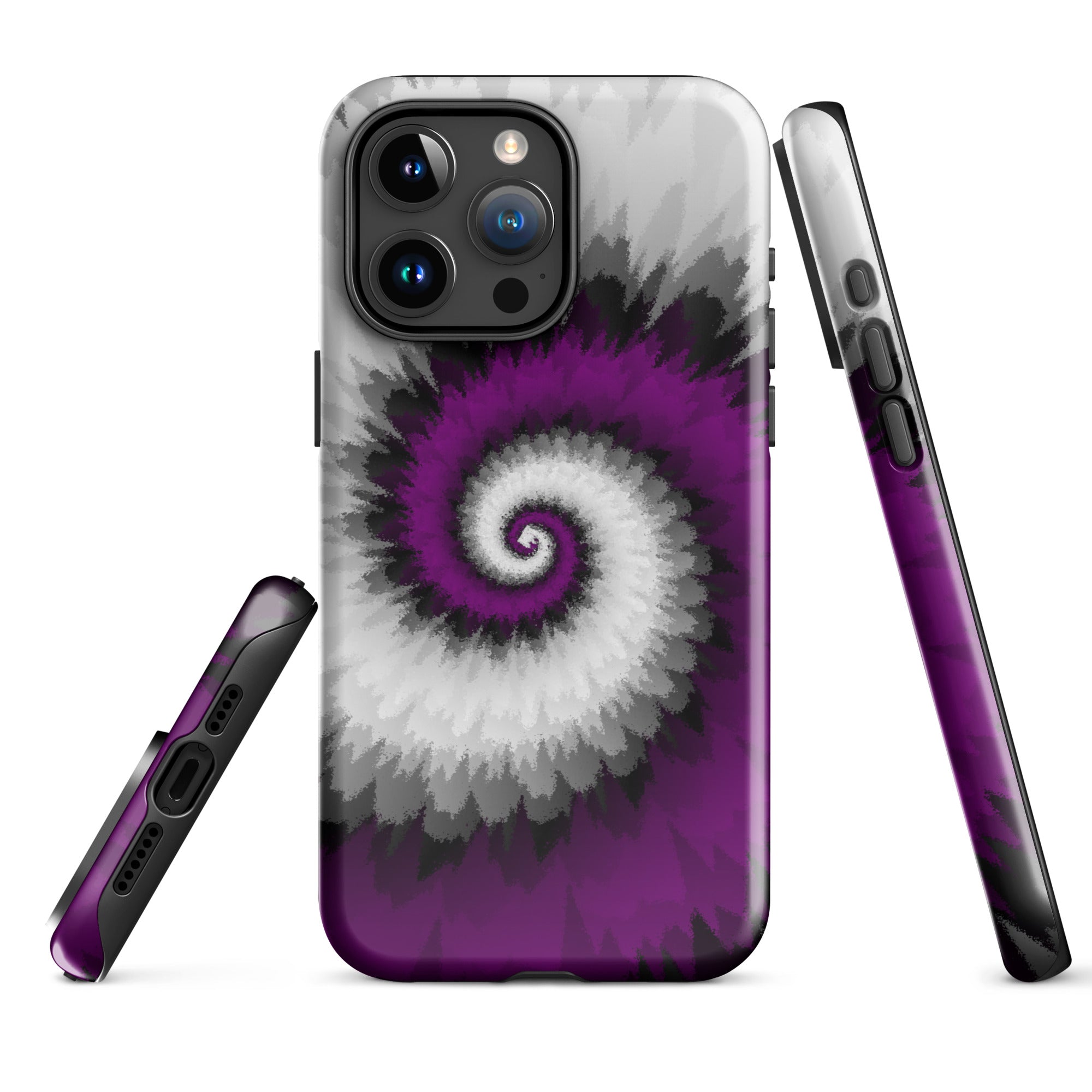 Tough Case for iPhone®-Tie Dye Spiral - Asexual