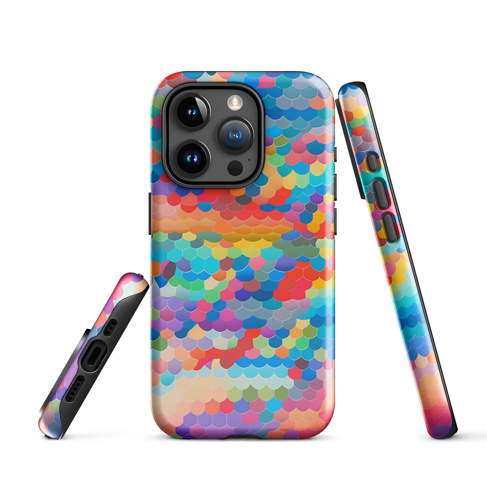Tough Case for iPhone®- Rainbow Cloud Pattern III