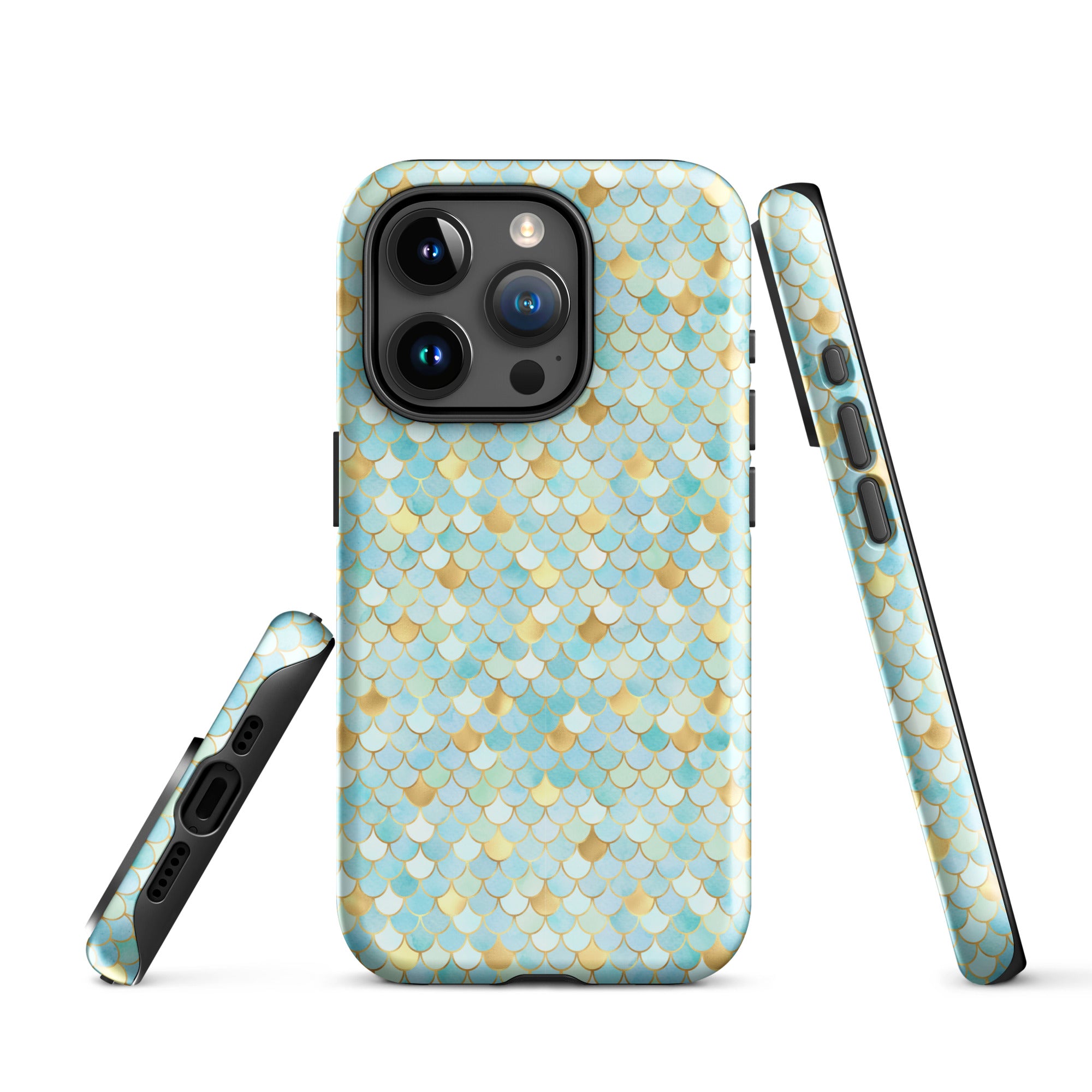 Tough Case for iPhone®- Mermaid Skin Cyan