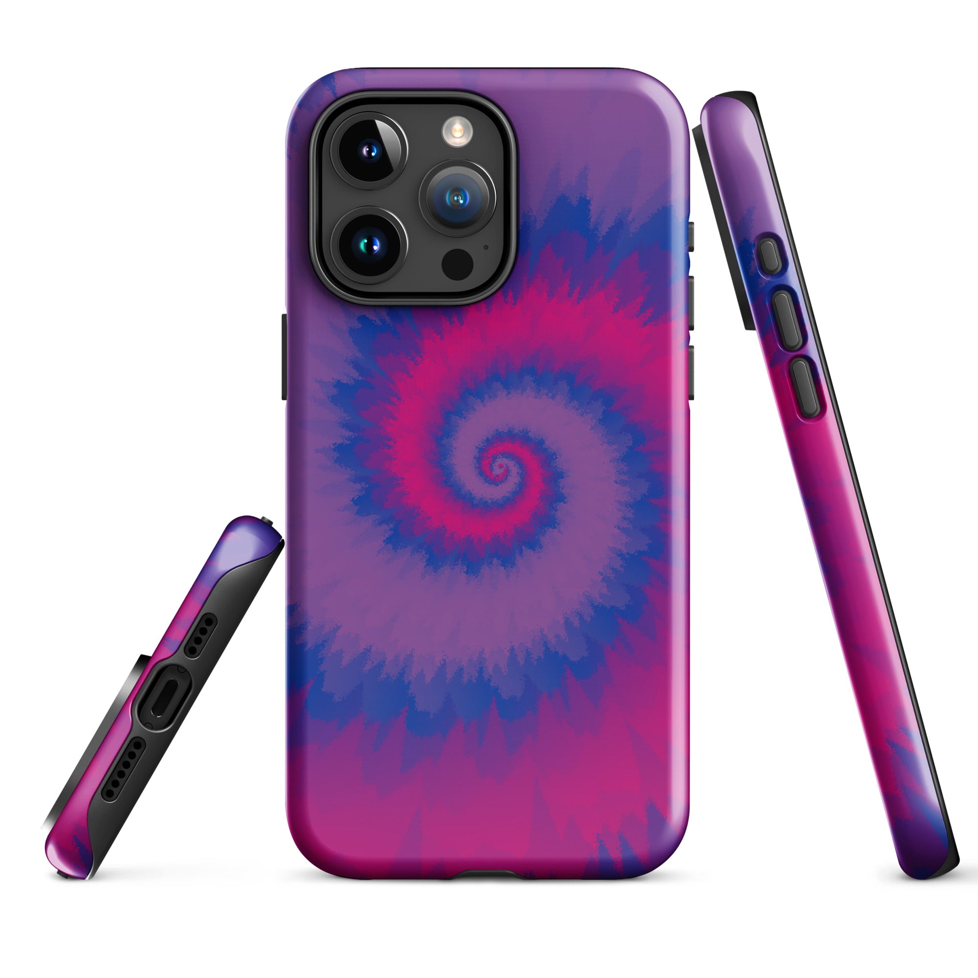 Tough Case for iPhone®-Tie Dye Spiral - Bisexual