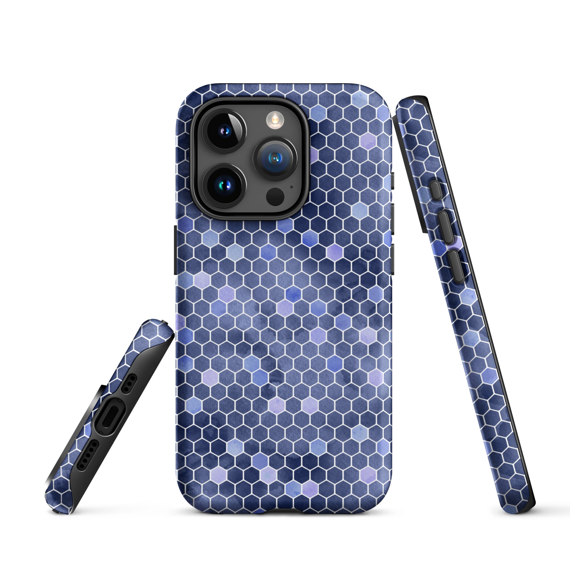 Tough Case for iPhone®- Honeycomb Blue