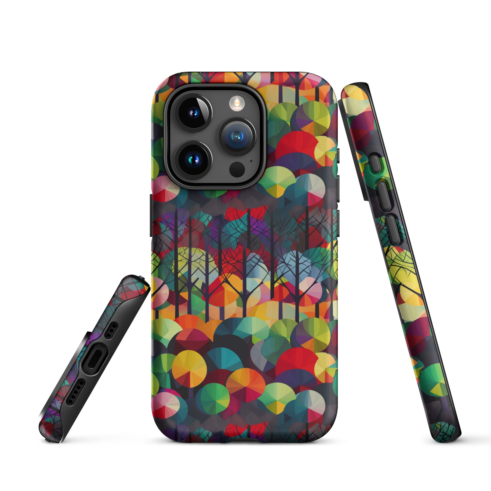 Tough Case for iPhone®- Rainbow Forest Pattern III