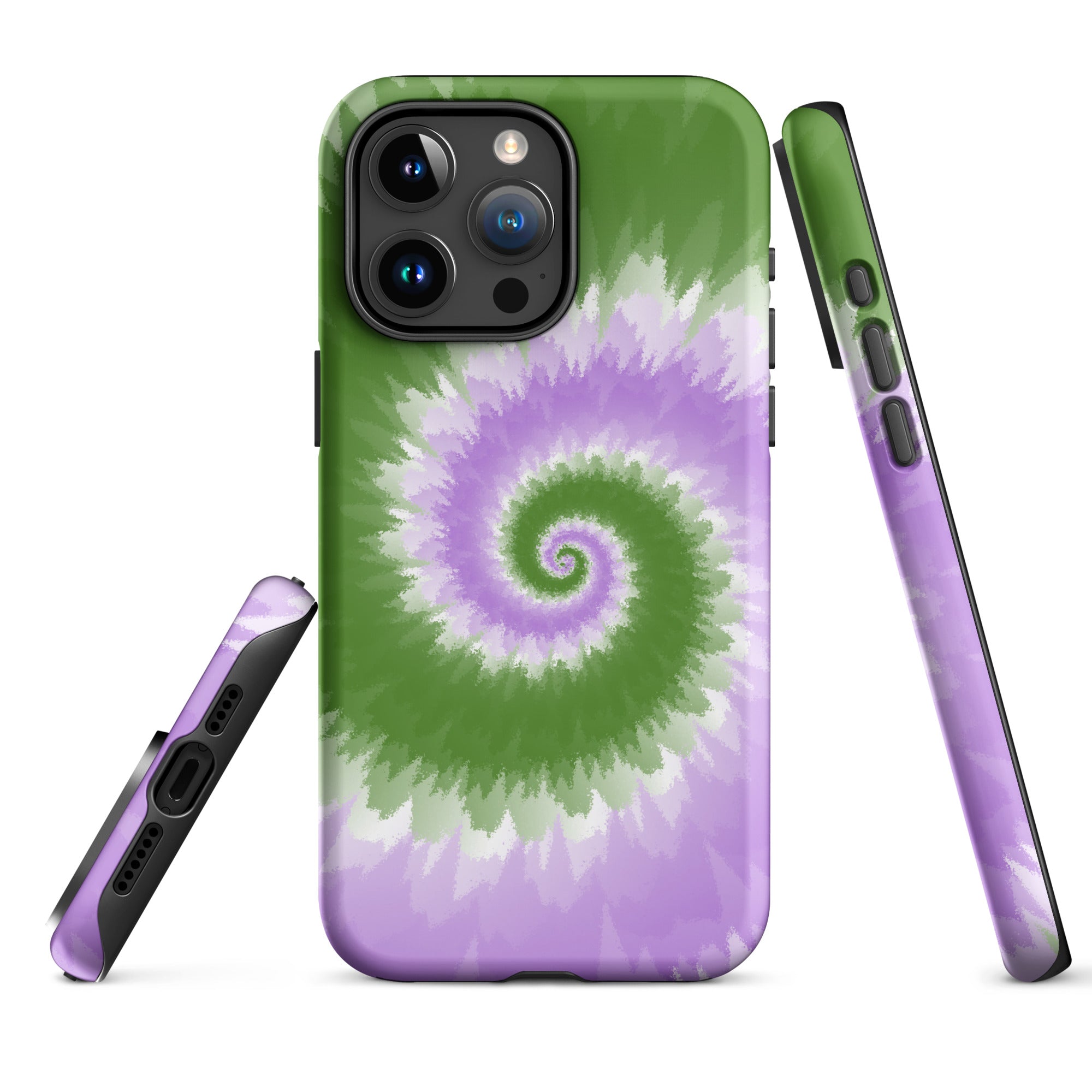 Tough Case for iPhone®-Tie Dye Spiral - Genderqueer