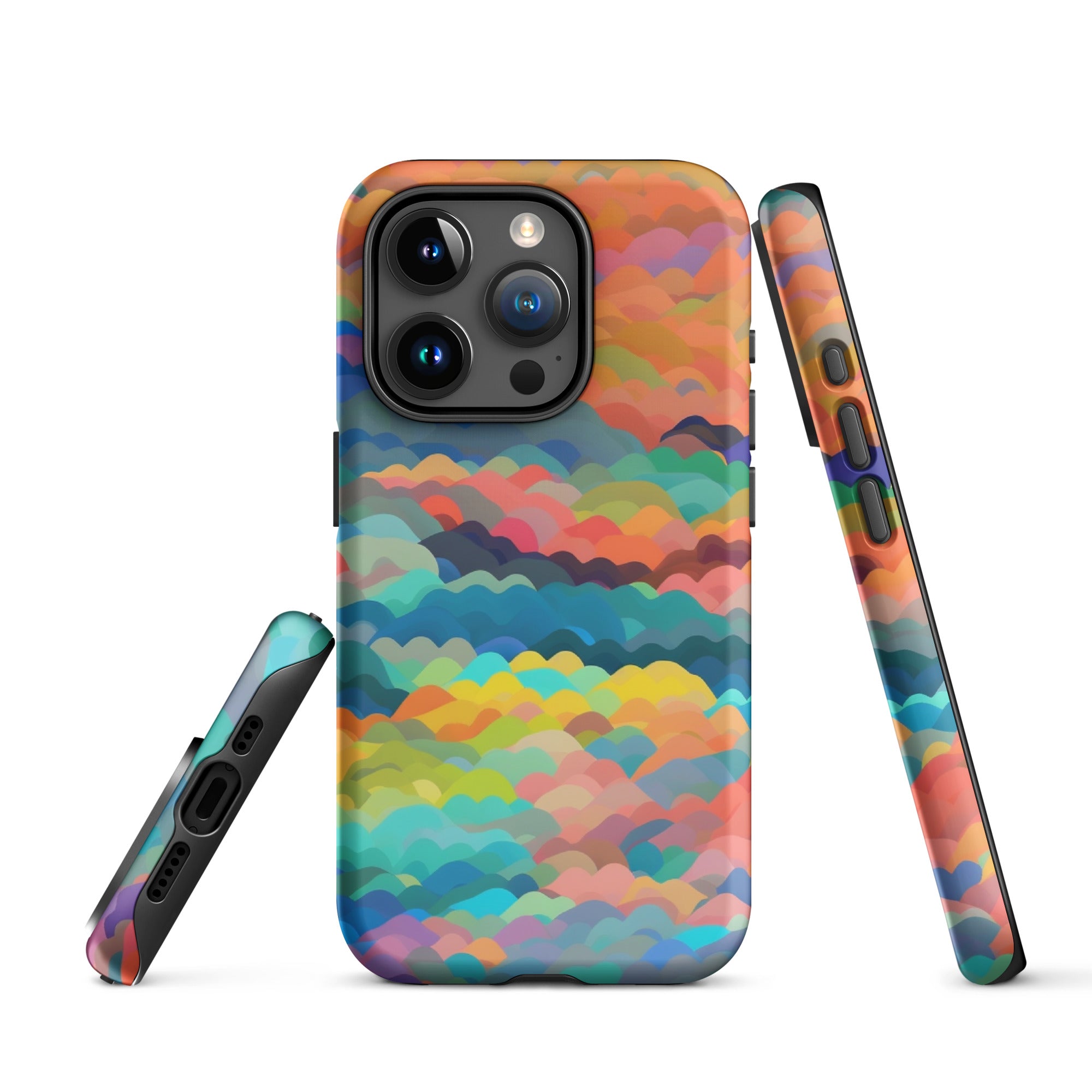 Tough Case for iPhone®- Rainbow Cloud Pattern I