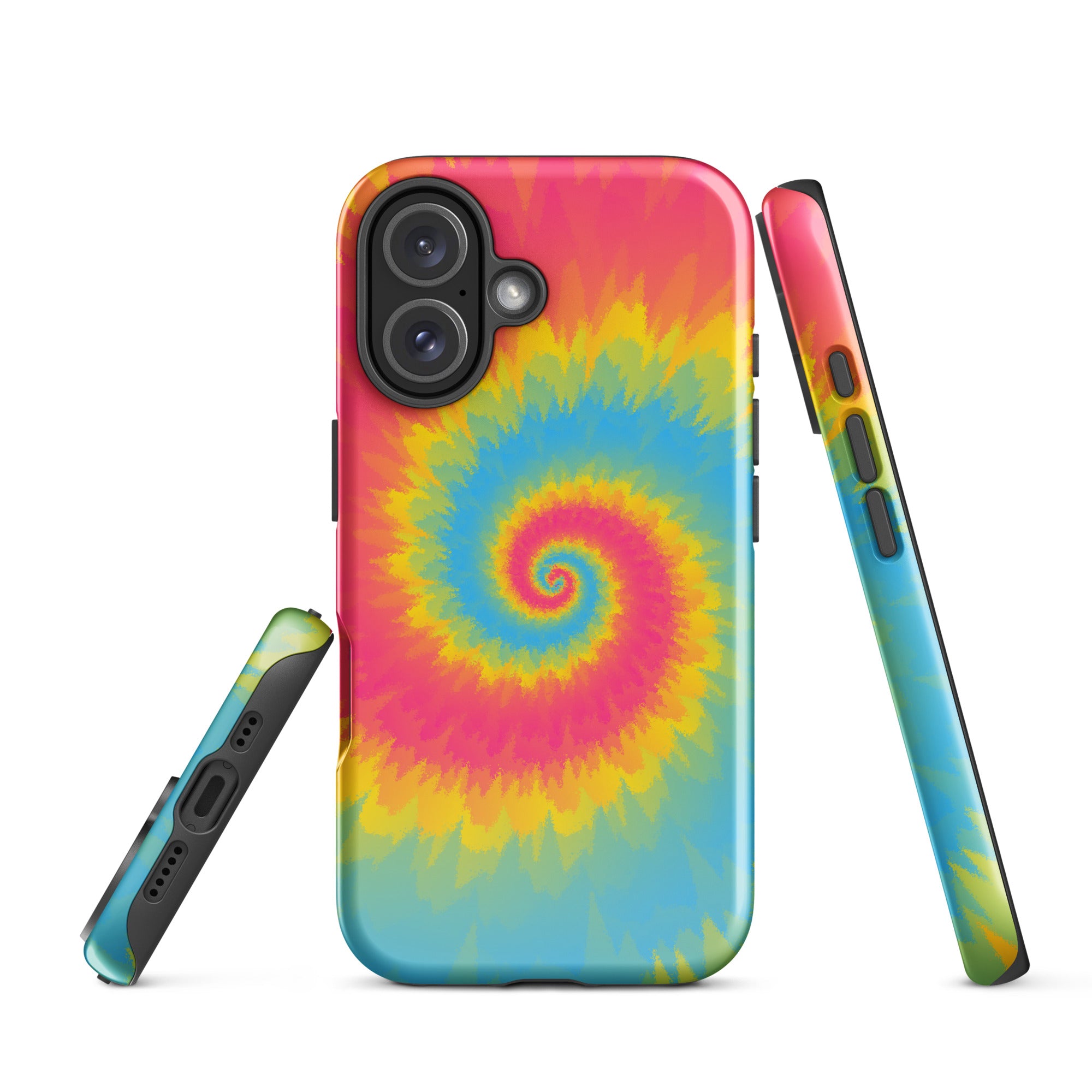 Tough Case for iPhone®-Tie Dye Spiral - Pansexual