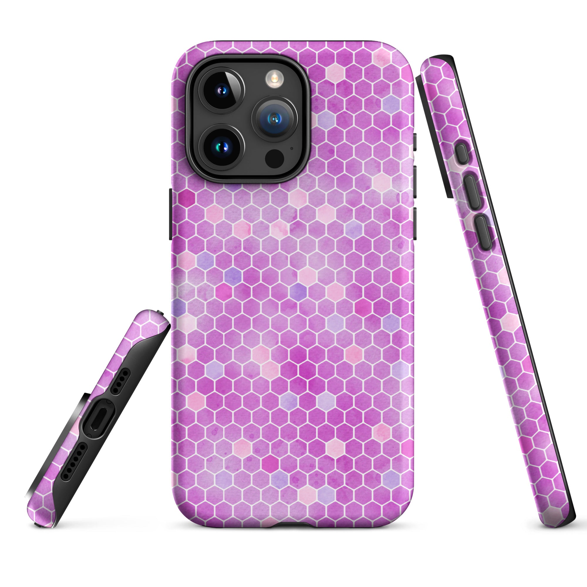 Tough Case for iPhone®- Honeycomb Pink