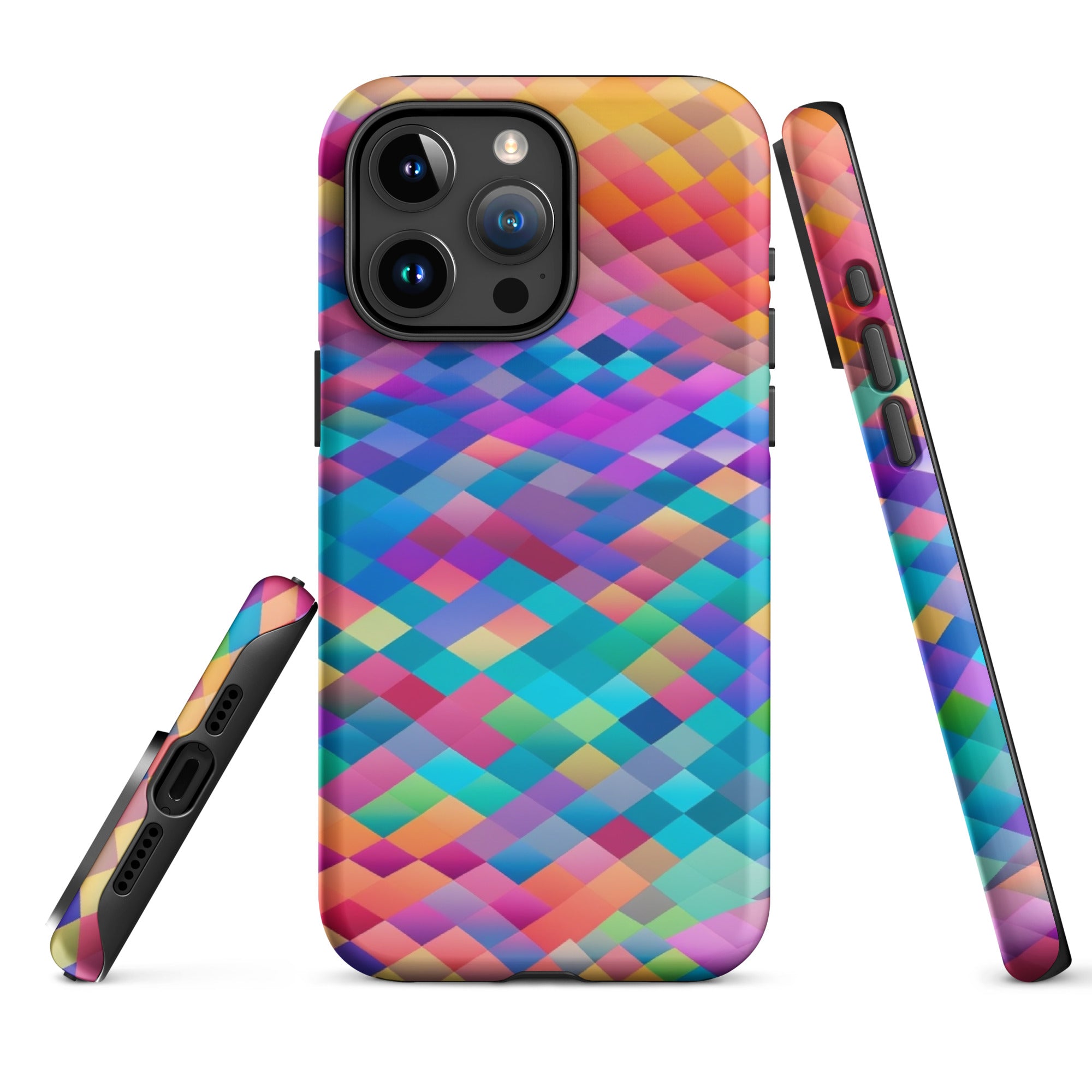Tough Case for iPhone®- Rainbow Cloud Pattern IV