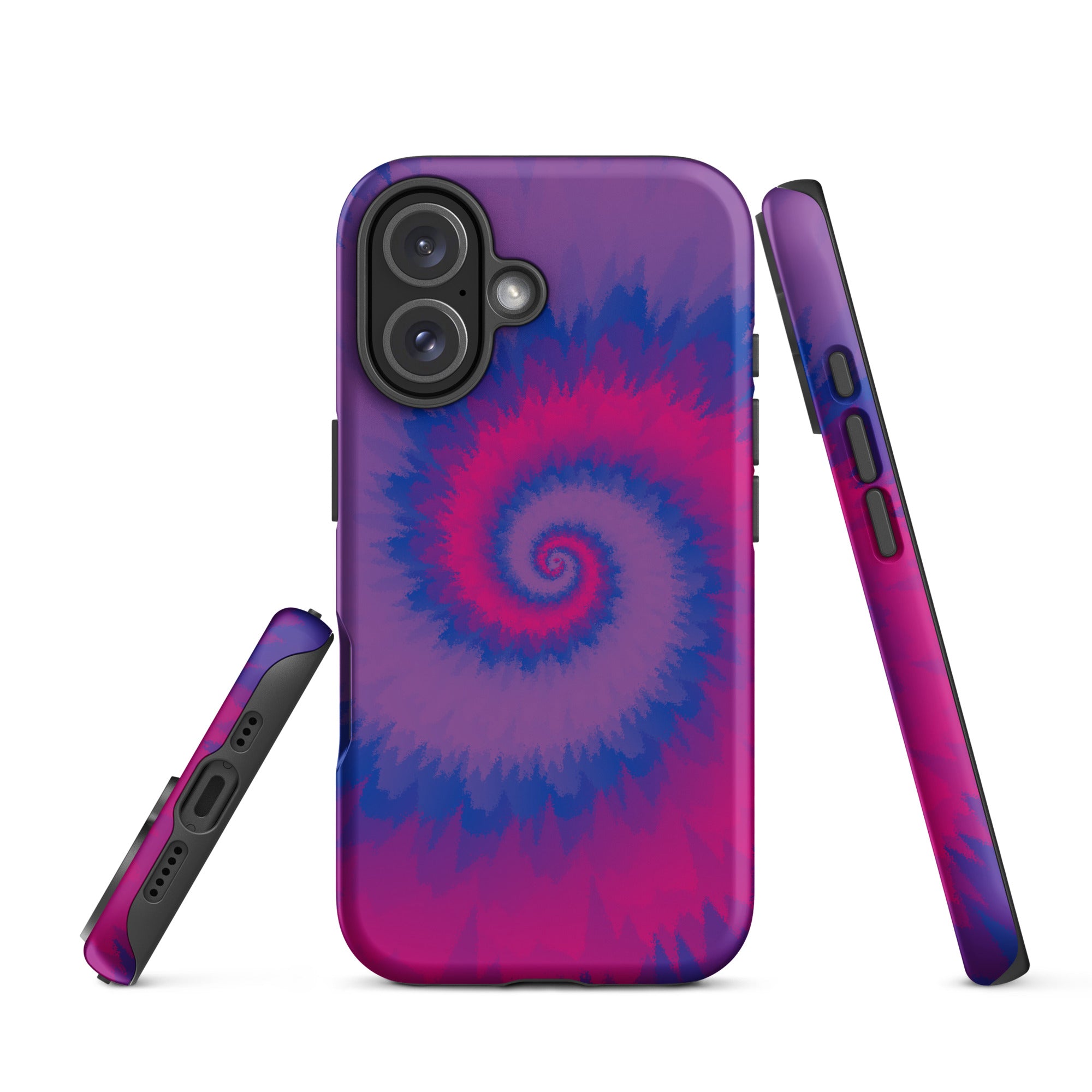 Tough Case for iPhone®-Tie Dye Spiral - Bisexual