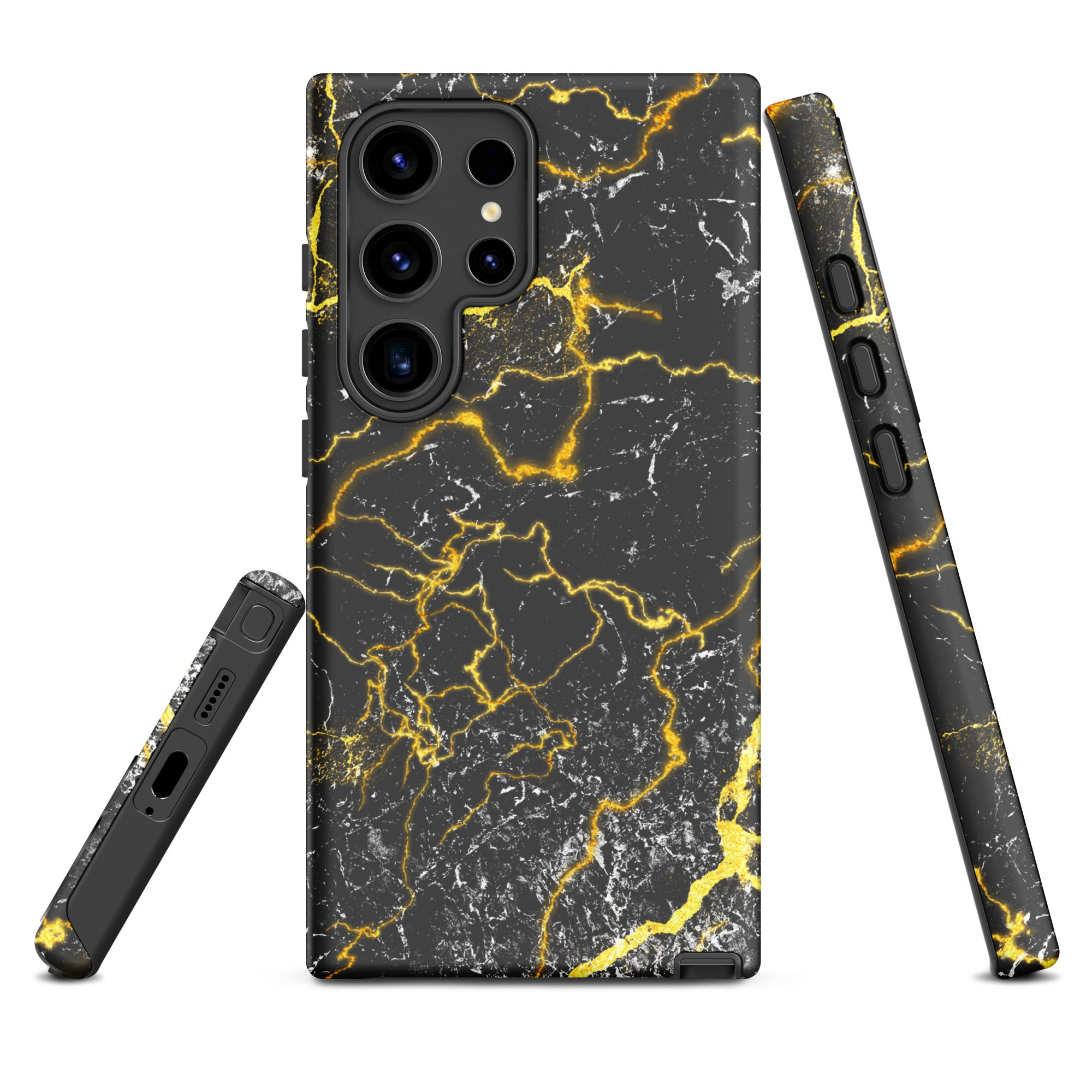 Tough case for Samsung®- Marble Black and Gold