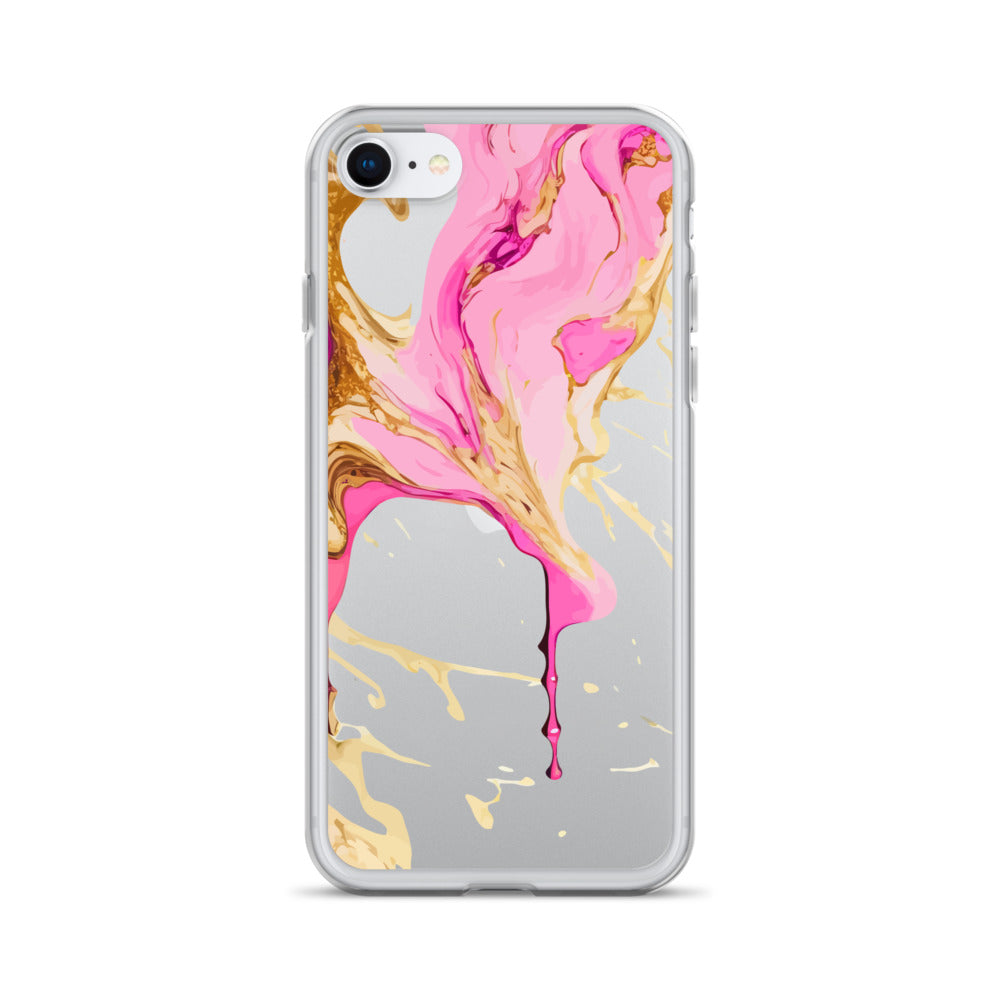 Clear Case for iPhone®- Alchohol Ink Design II