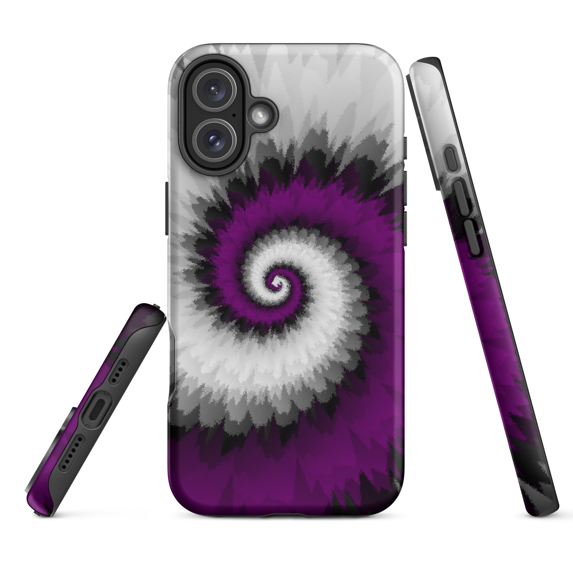 Tough Case for iPhone®-Tie Dye Spiral - Asexual