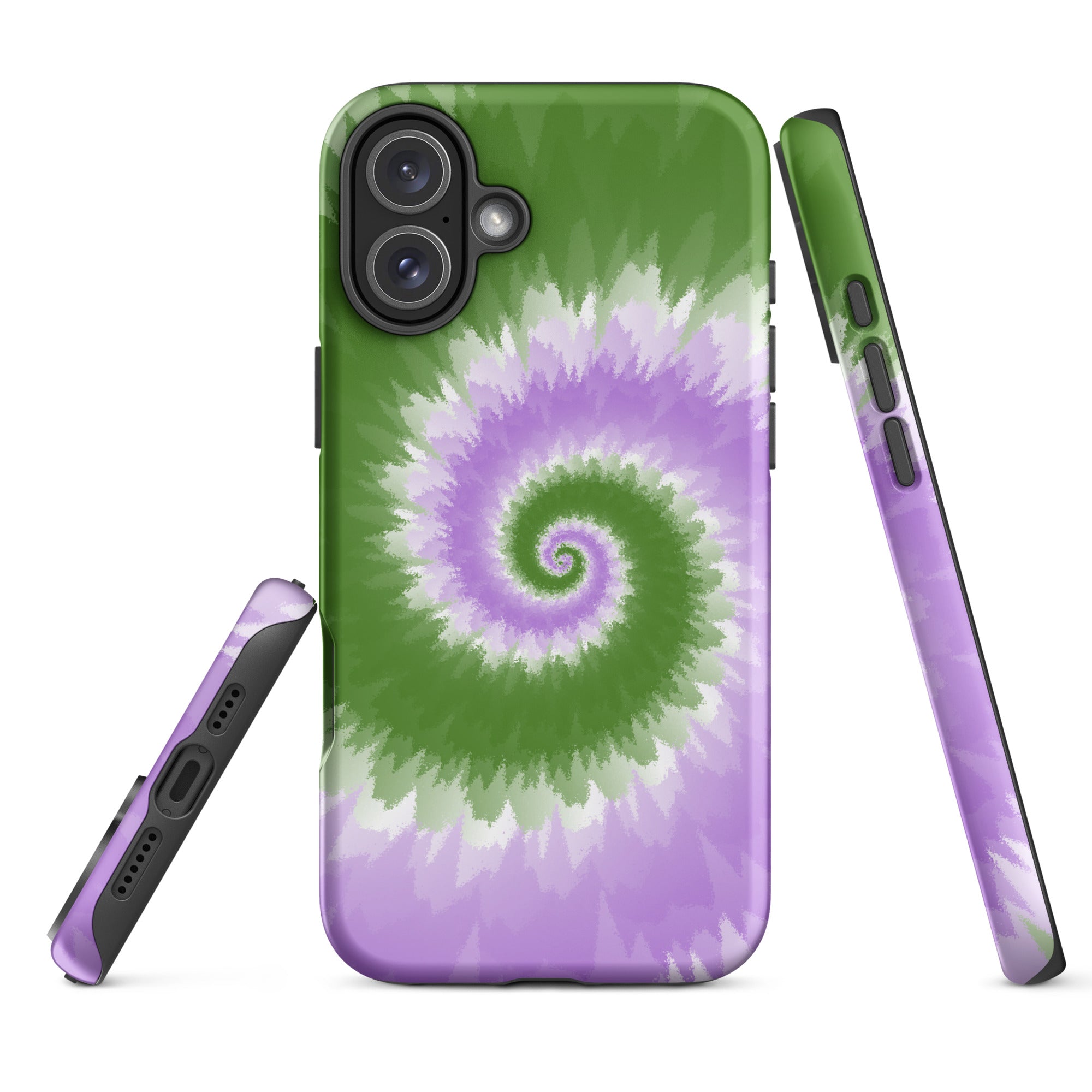 Tough Case for iPhone®-Tie Dye Spiral - Genderqueer