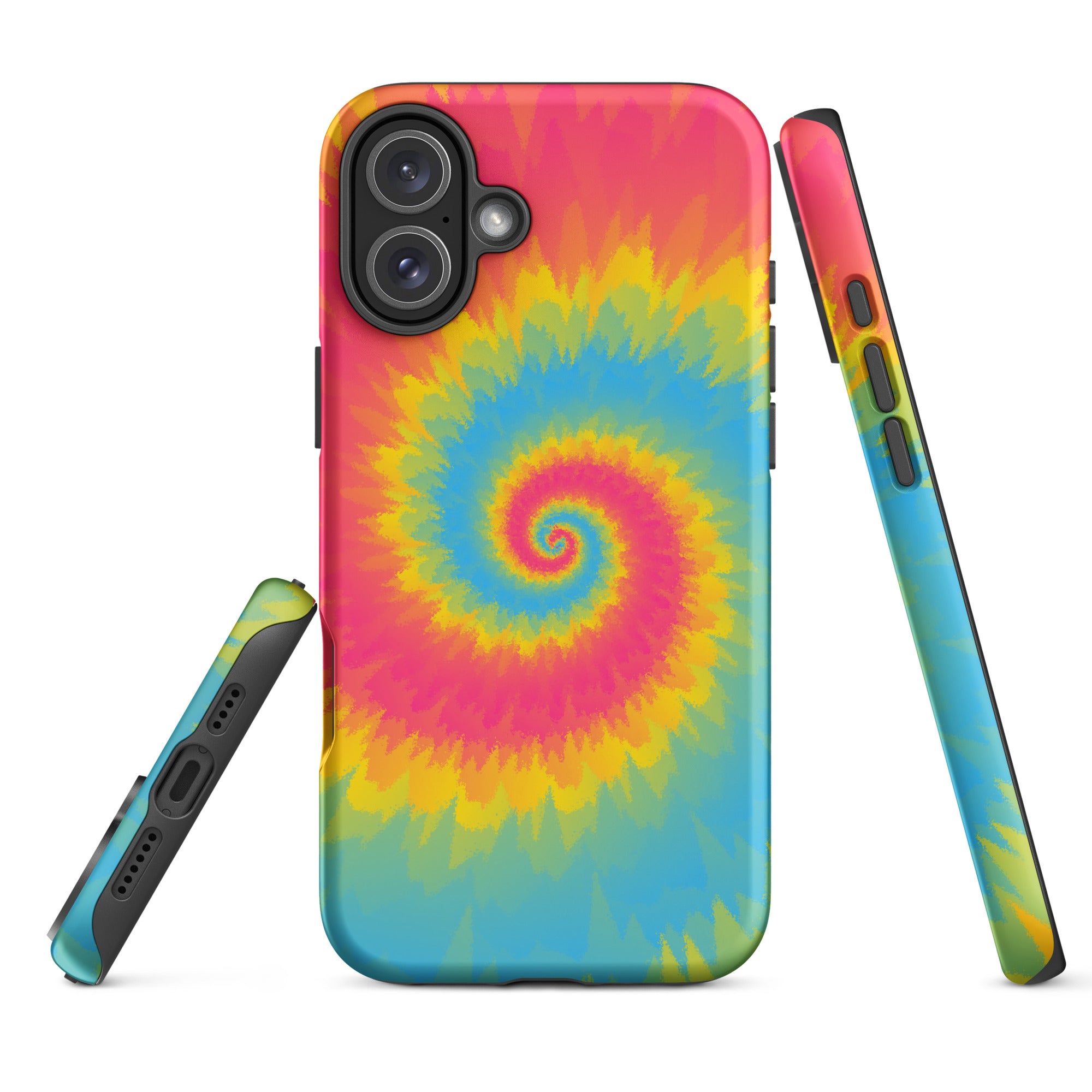 Tough Case for iPhone®-Tie Dye Spiral - Pansexual