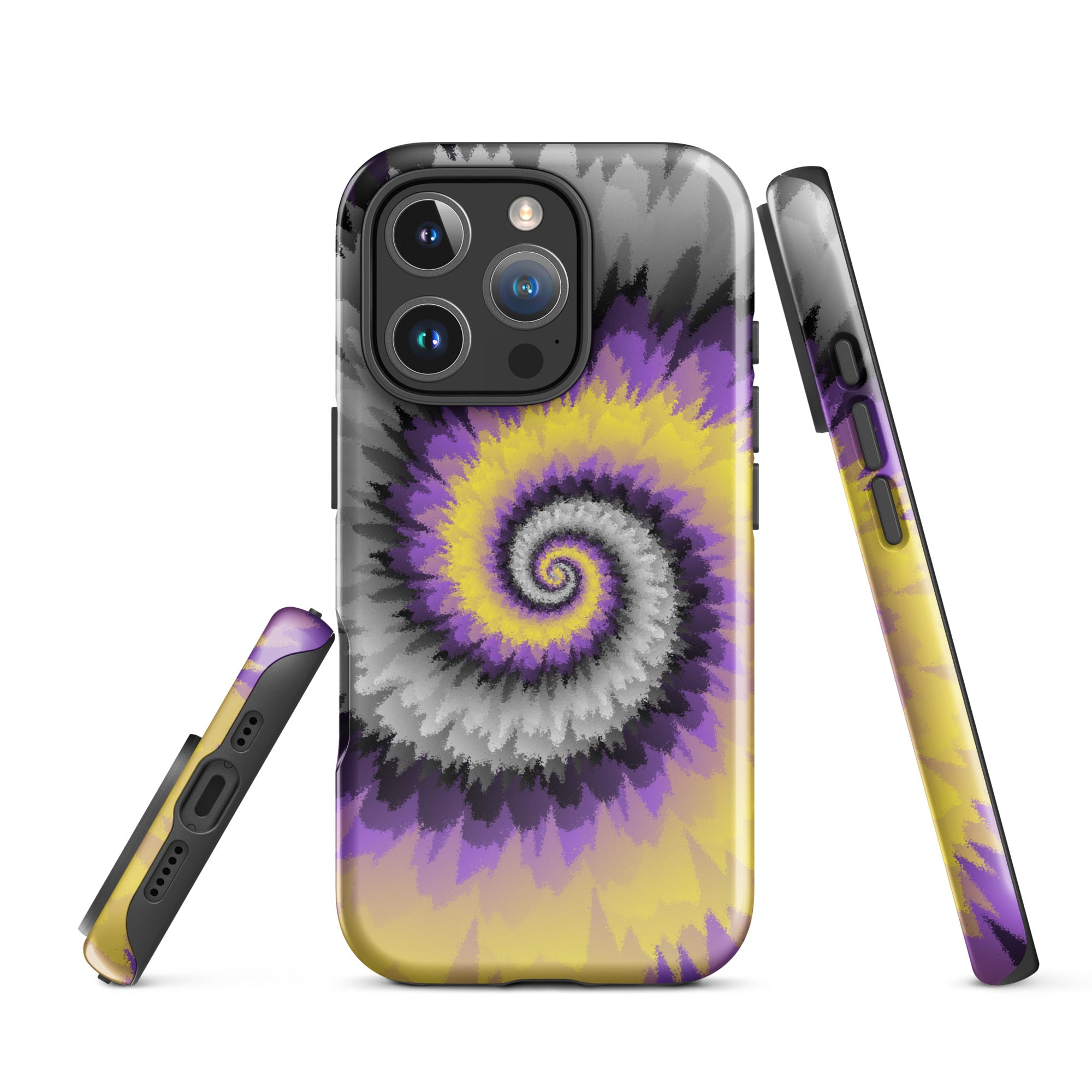 Tough Case for iPhone®-Tie Dye Spiral - Nonbinary
