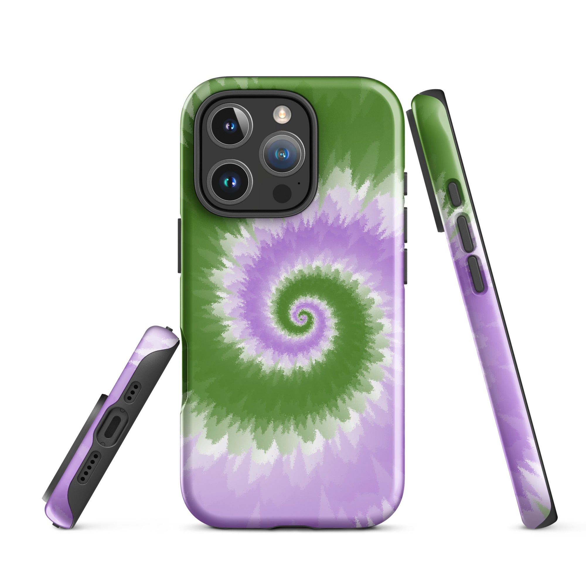 Tough Case for iPhone®-Tie Dye Spiral - Genderqueer