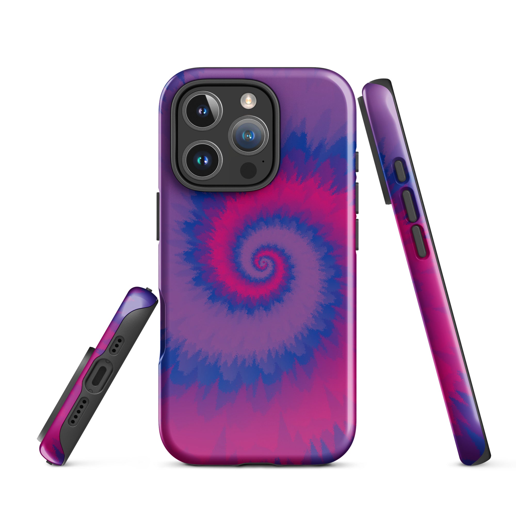 Tough Case for iPhone®-Tie Dye Spiral - Bisexual