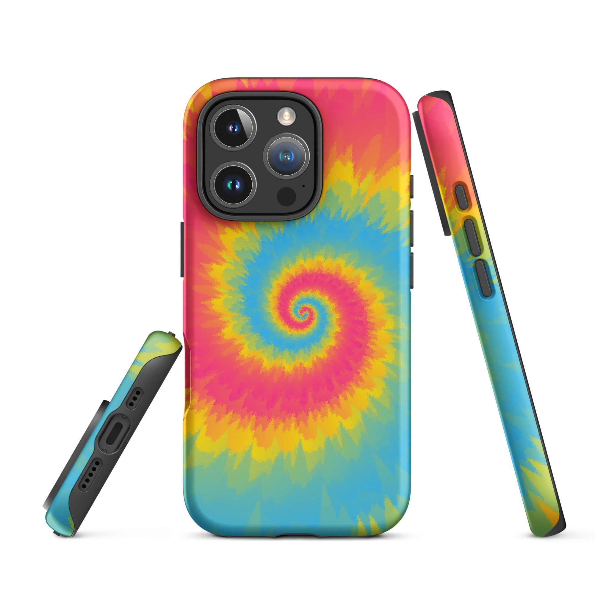 Tough Case for iPhone®-Tie Dye Spiral - Pansexual