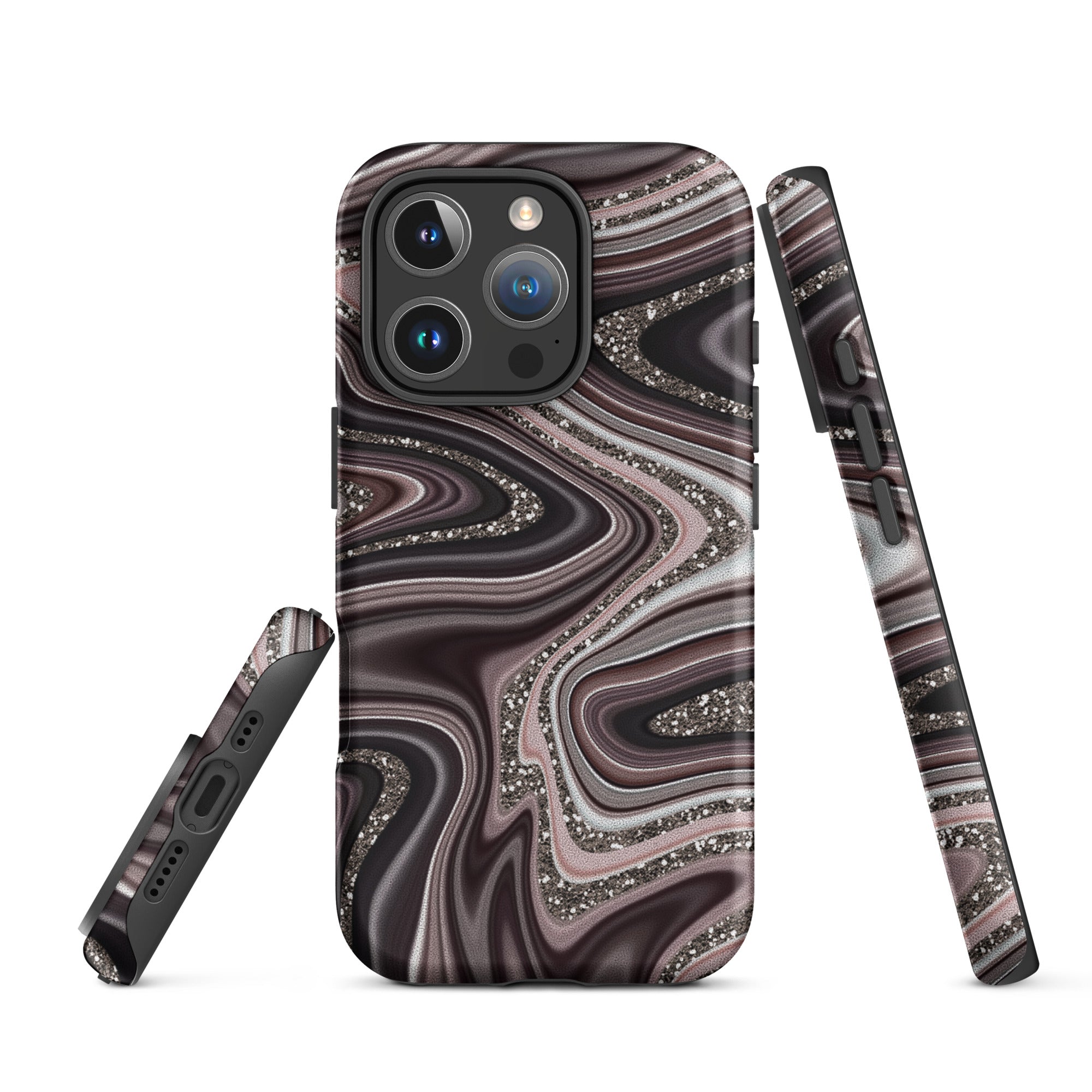 Tough Case for iPhone®- Abstract Leather