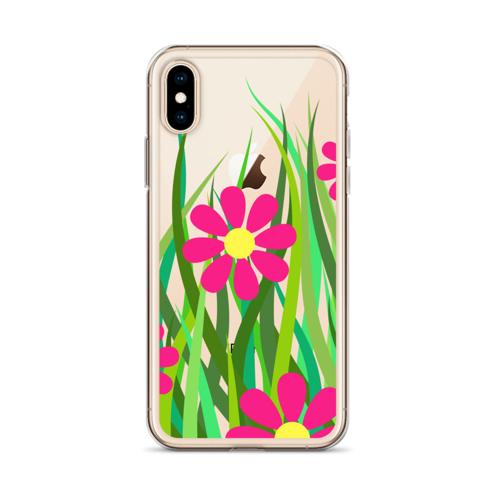 Clear Case for iPhone®- Floral Hedge Design I