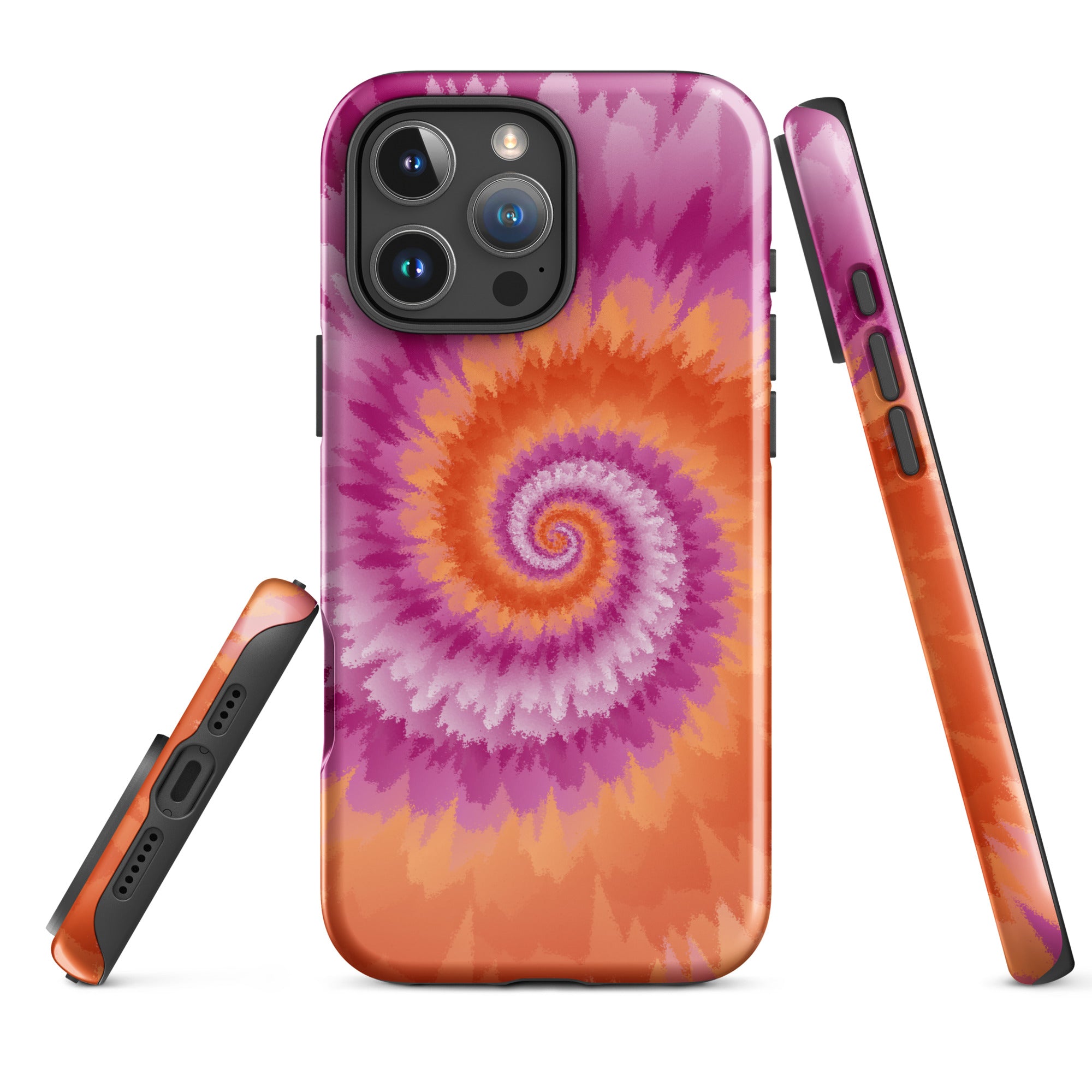 Tough Case for iPhone®-Tie Dye Spiral - Lesbian