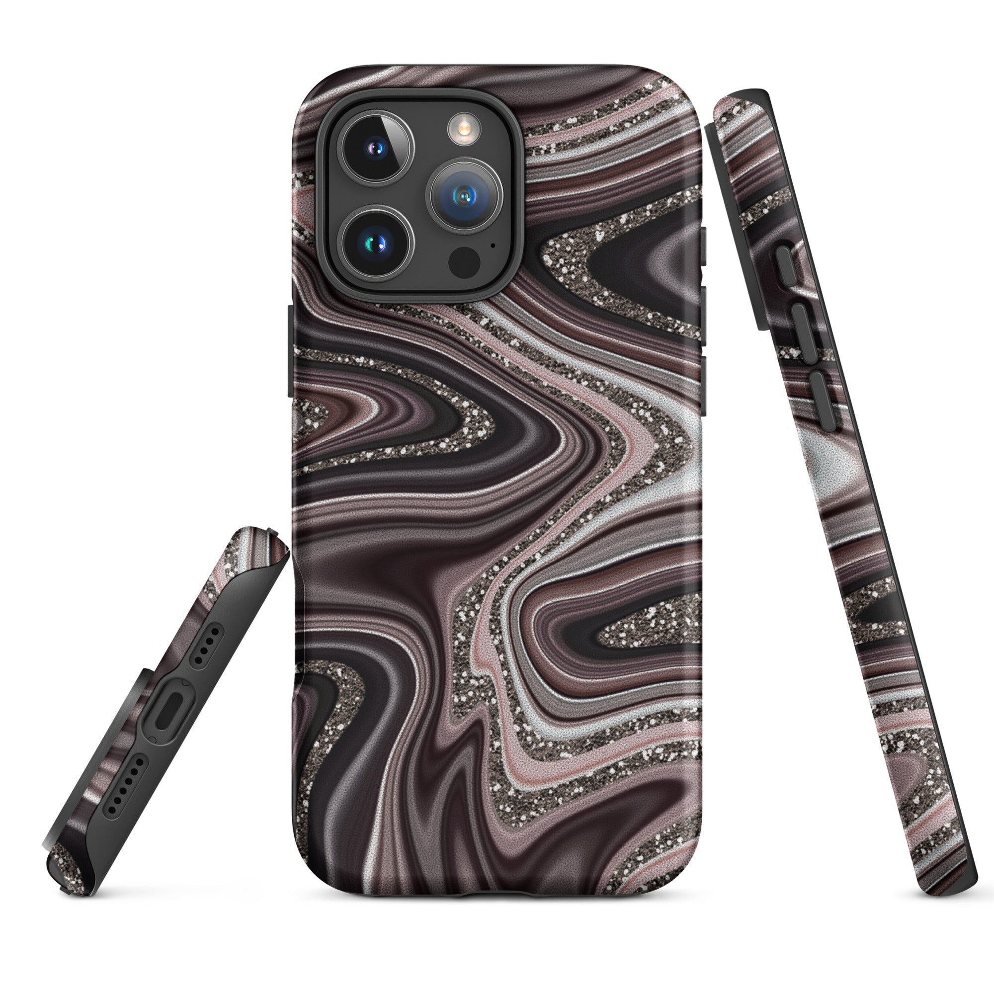Tough Case for iPhone®- Abstract Leather