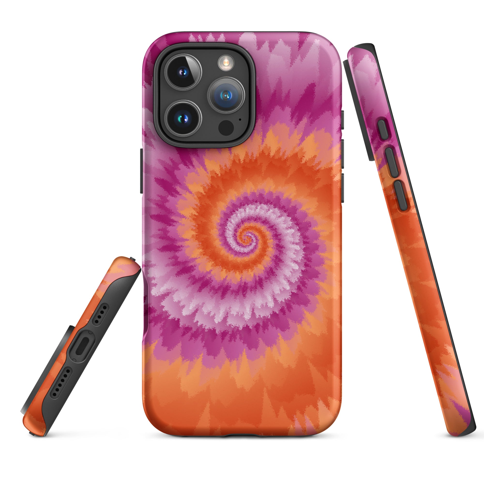 Tough Case for iPhone®-Tie Dye Spiral - Lesbian