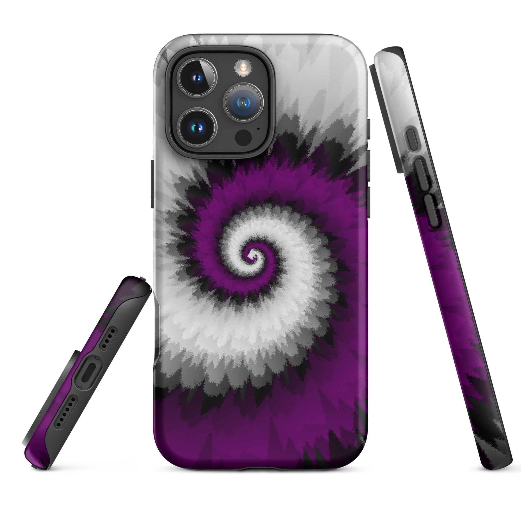 Tough Case for iPhone®-Tie Dye Spiral - Asexual