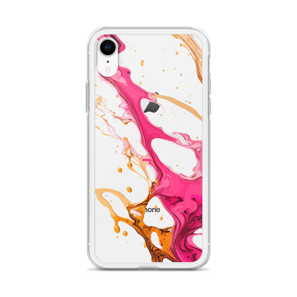 Clear Case for iPhone®- Alchohol Ink Design IV