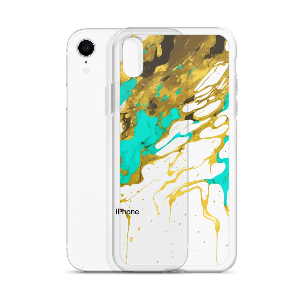 Clear Case for iPhone®- Alchohol Ink Design I
