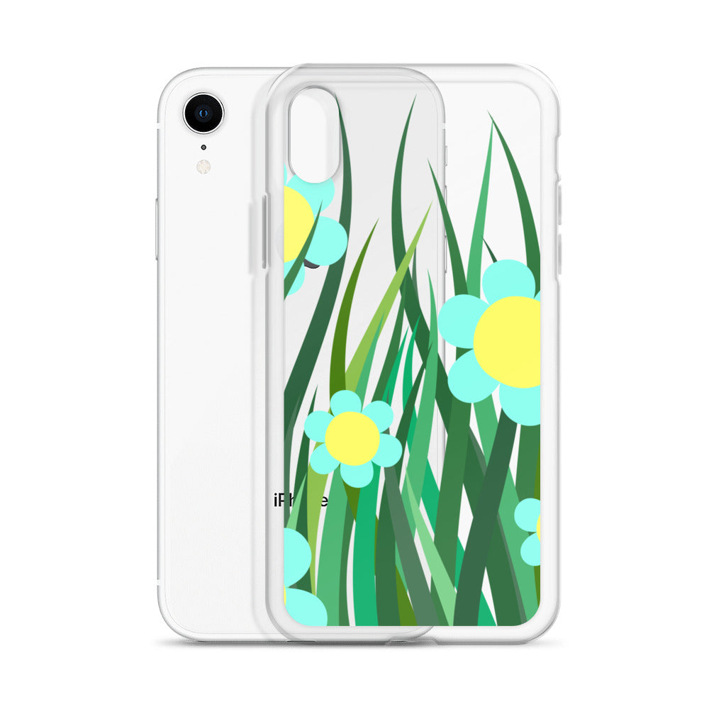 Clear Case for iPhone®- Floral Hedge Design II
