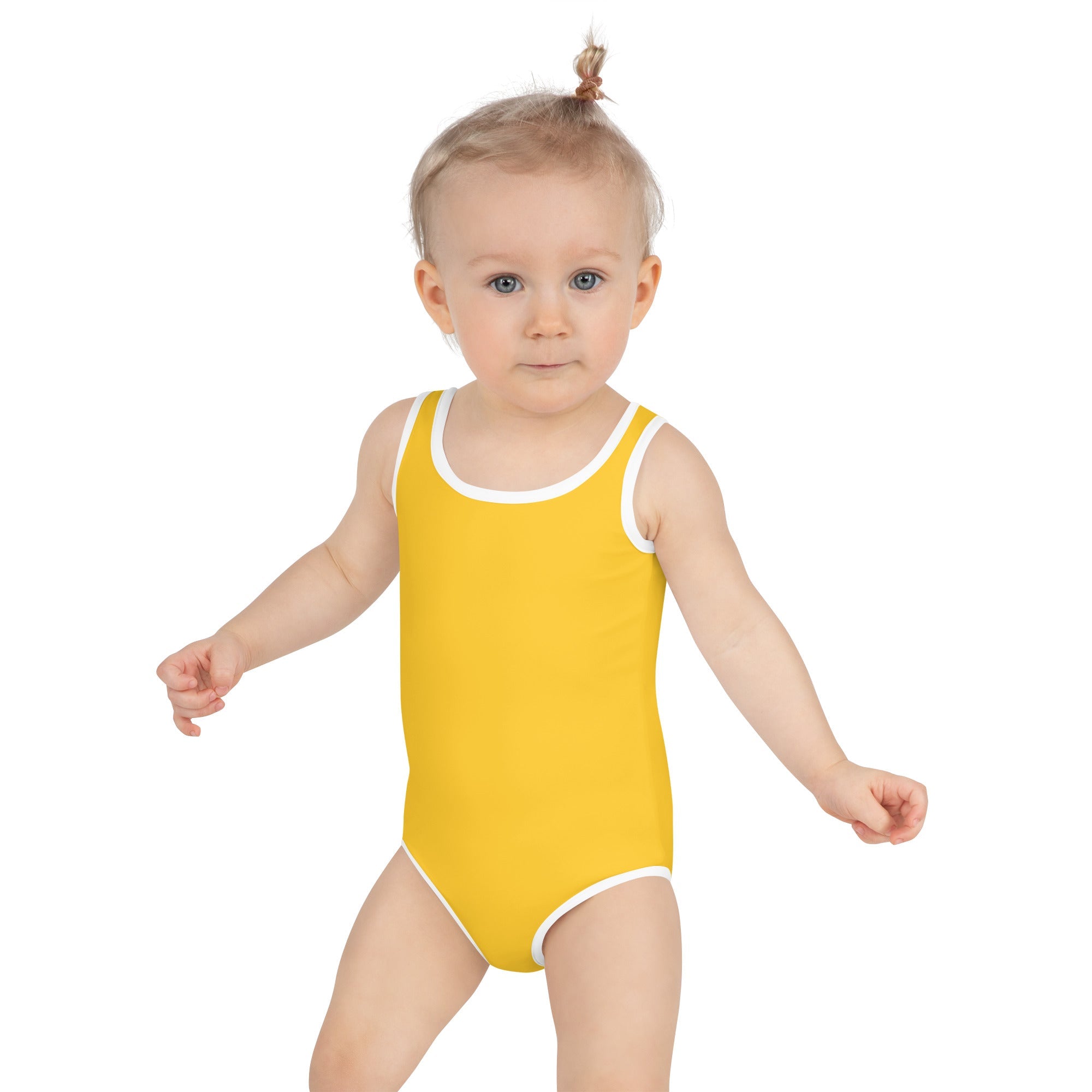 All Over Print Kids Swimsuit Yellow