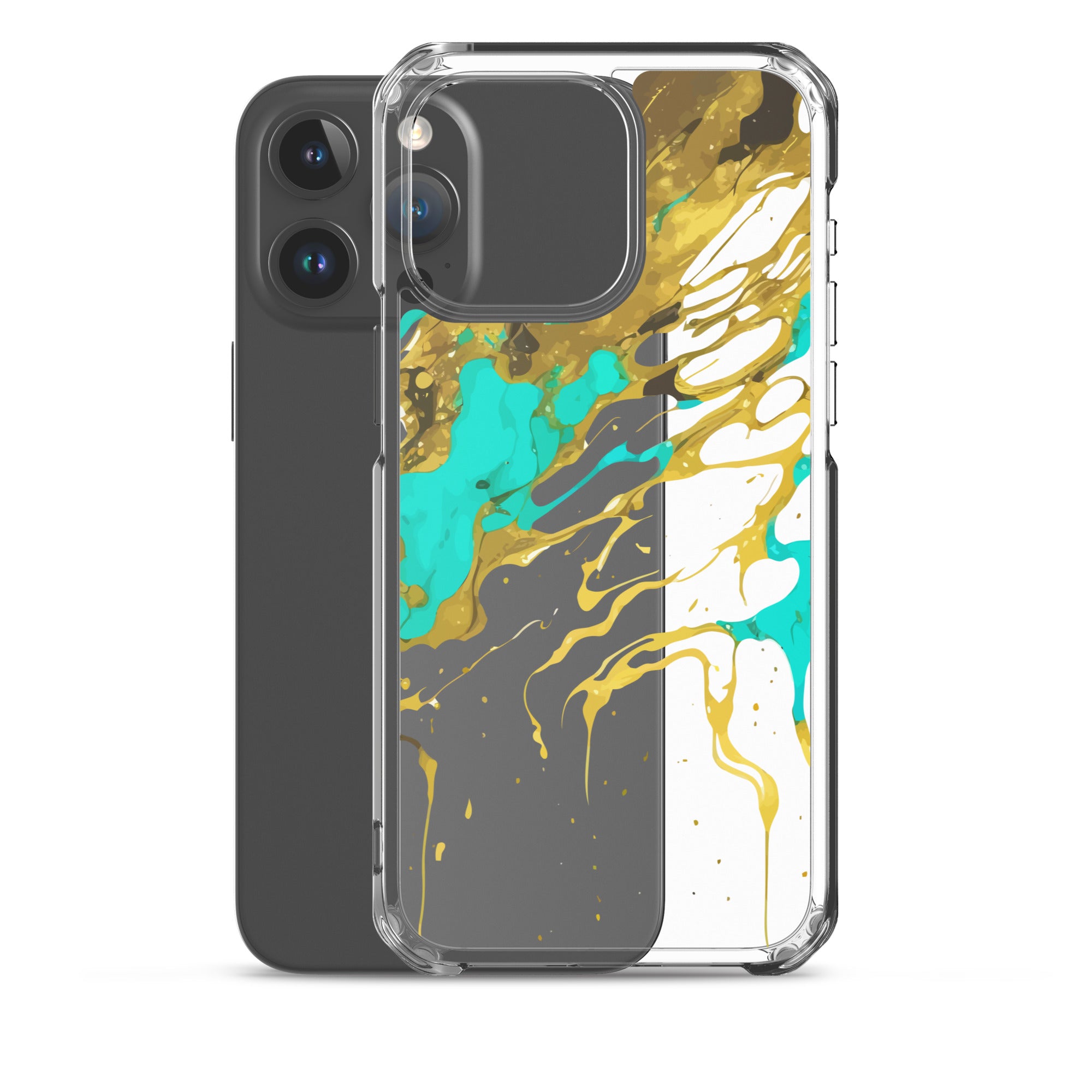 Clear Case for iPhone® Alchohol Ink Design I
