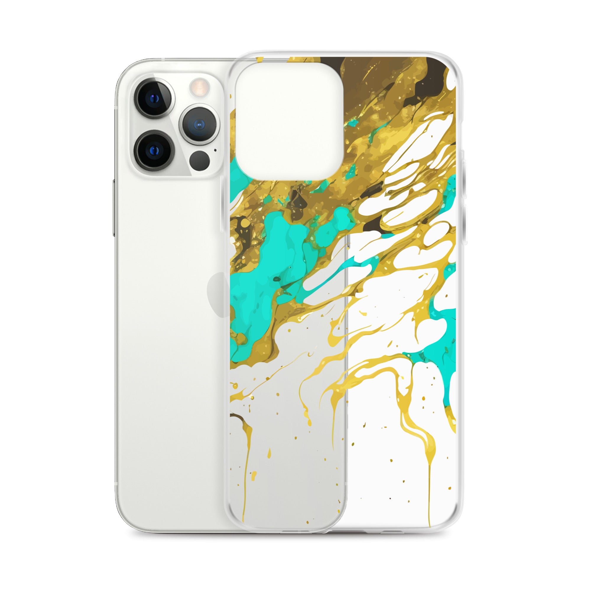 Clear Case for iPhone® Alchohol Ink Design I