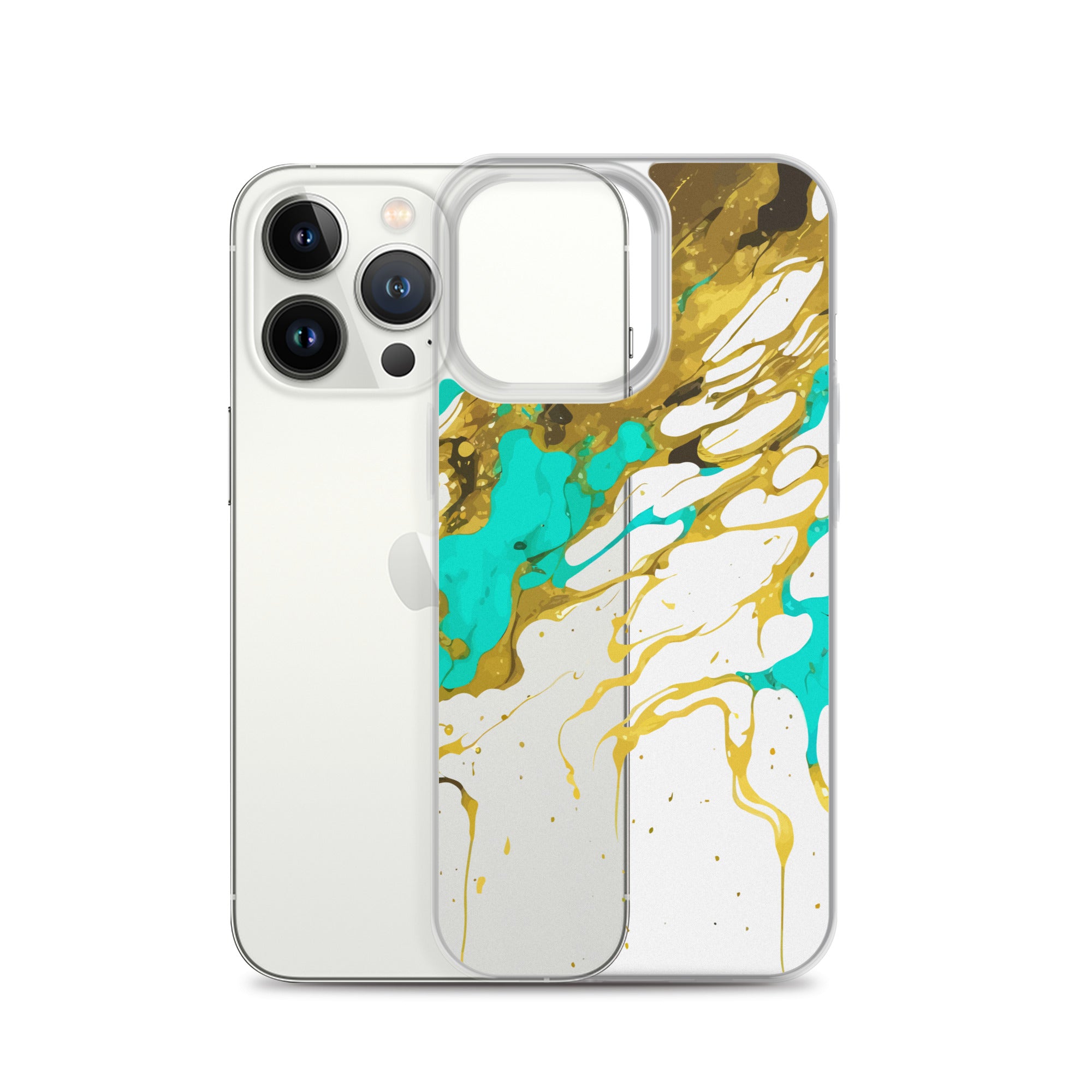 Clear Case for iPhone® Alchohol Ink Design I