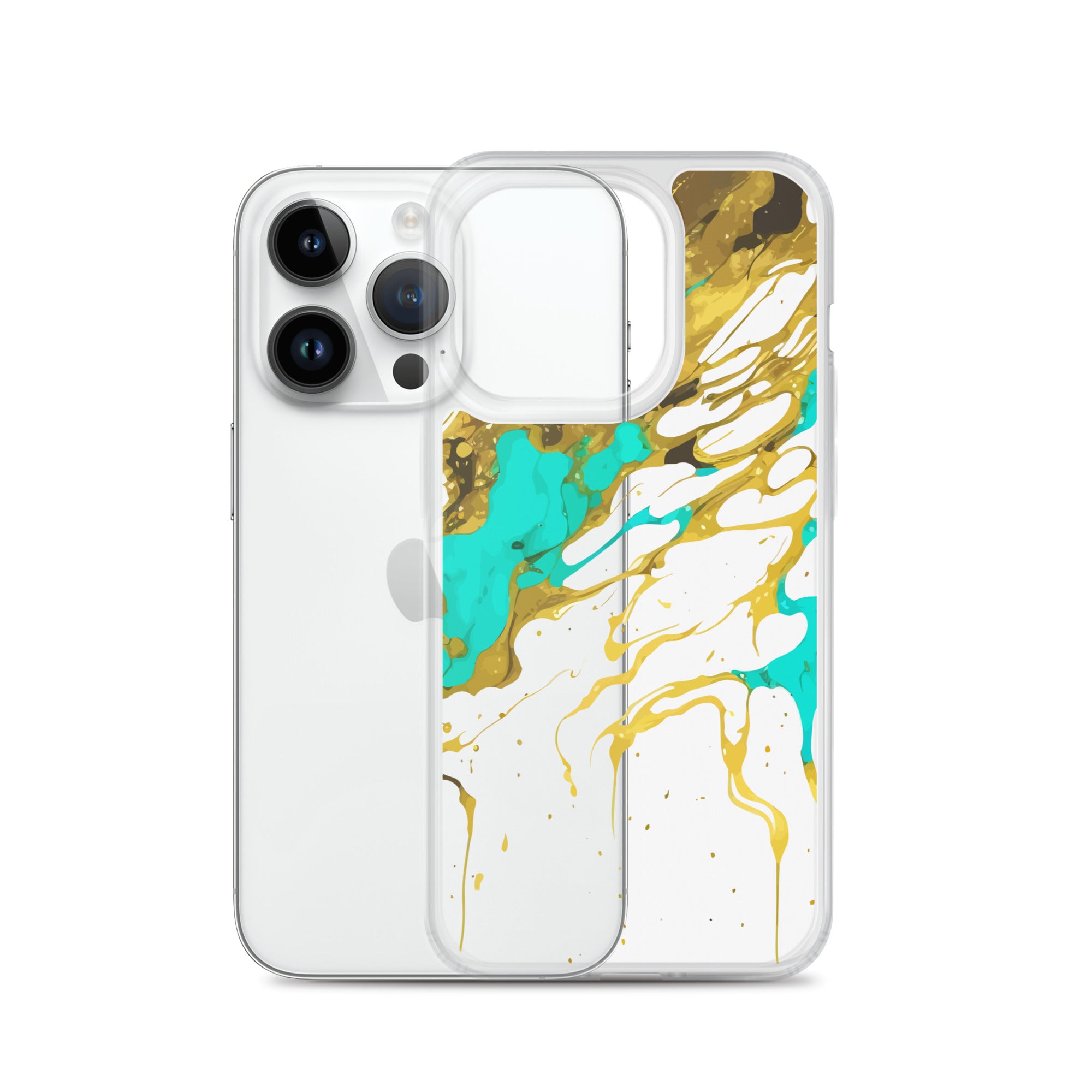 Clear Case for iPhone® Alchohol Ink Design I