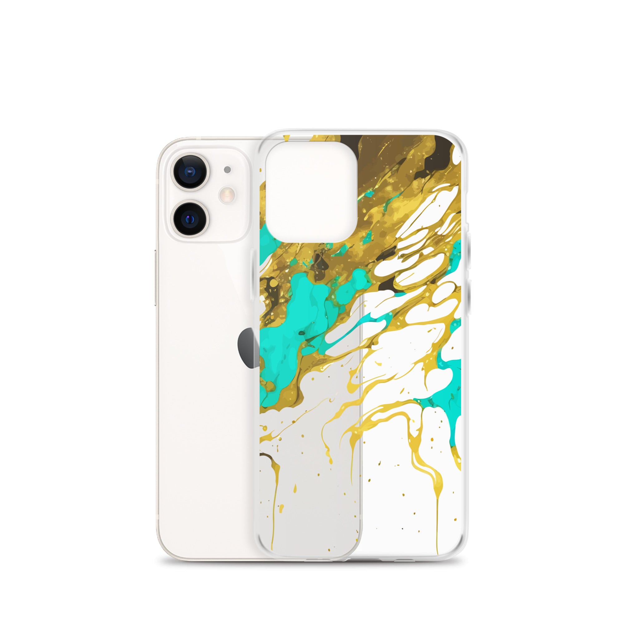 Clear Case for iPhone® Alchohol Ink Design I