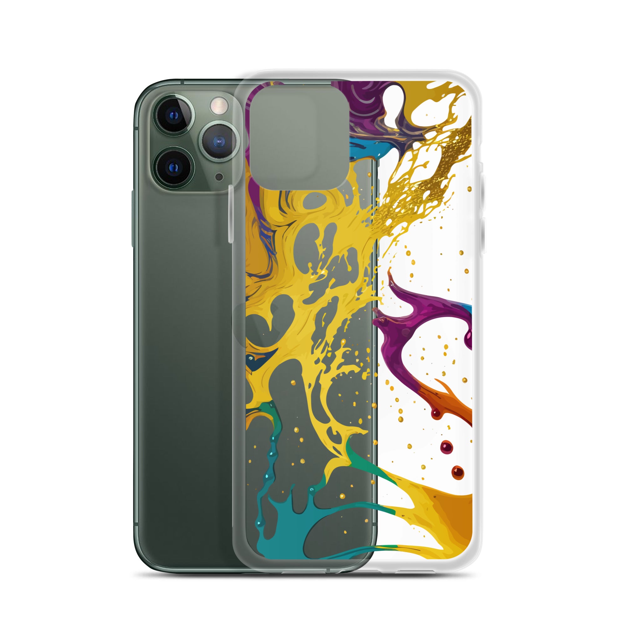 Clear Case for iPhone® Alchohol Ink Design III