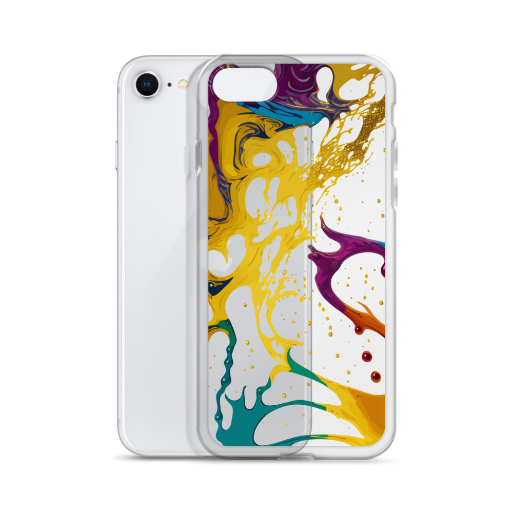 Clear Case for iPhone® Alchohol Ink Design III