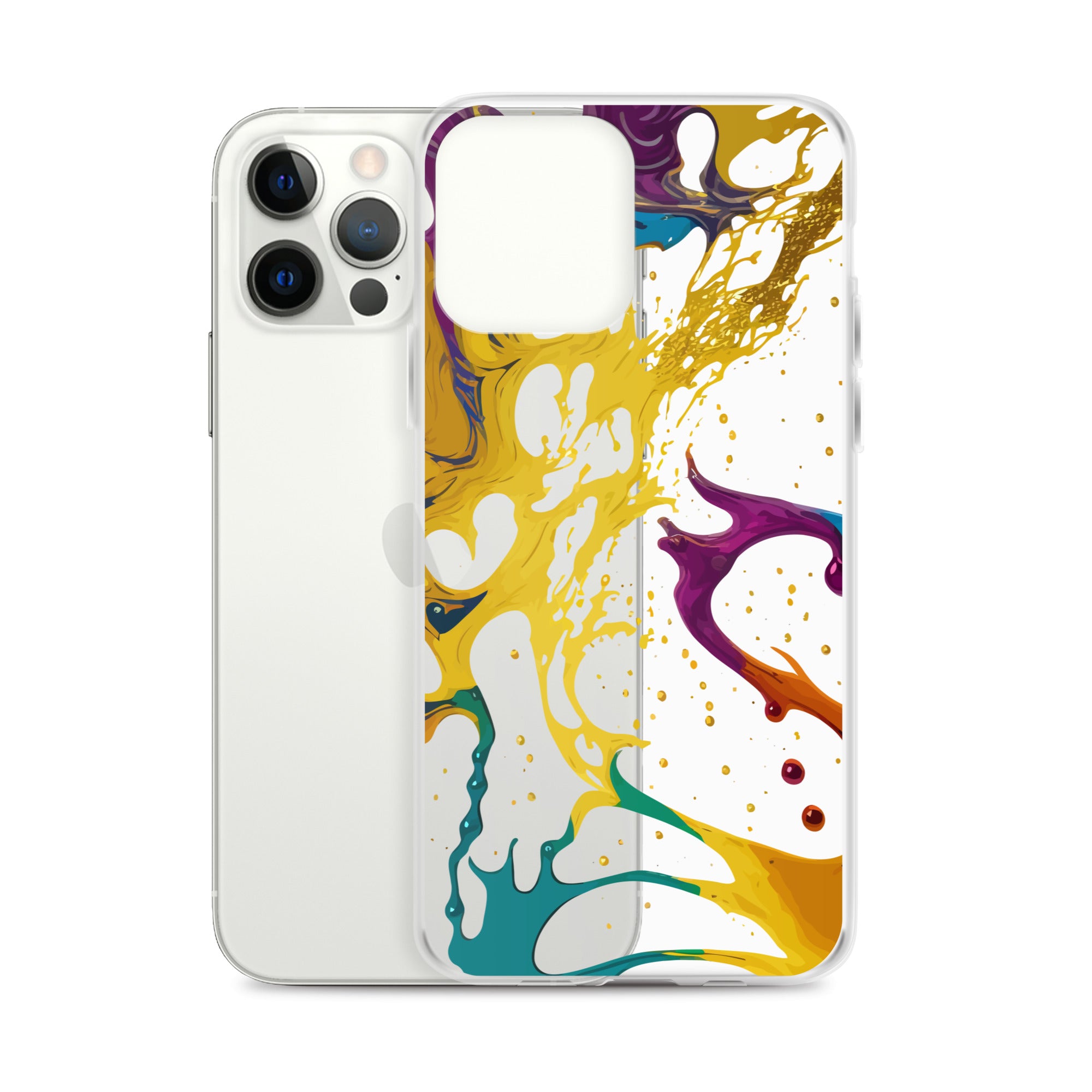 Clear Case for iPhone® Alchohol Ink Design III