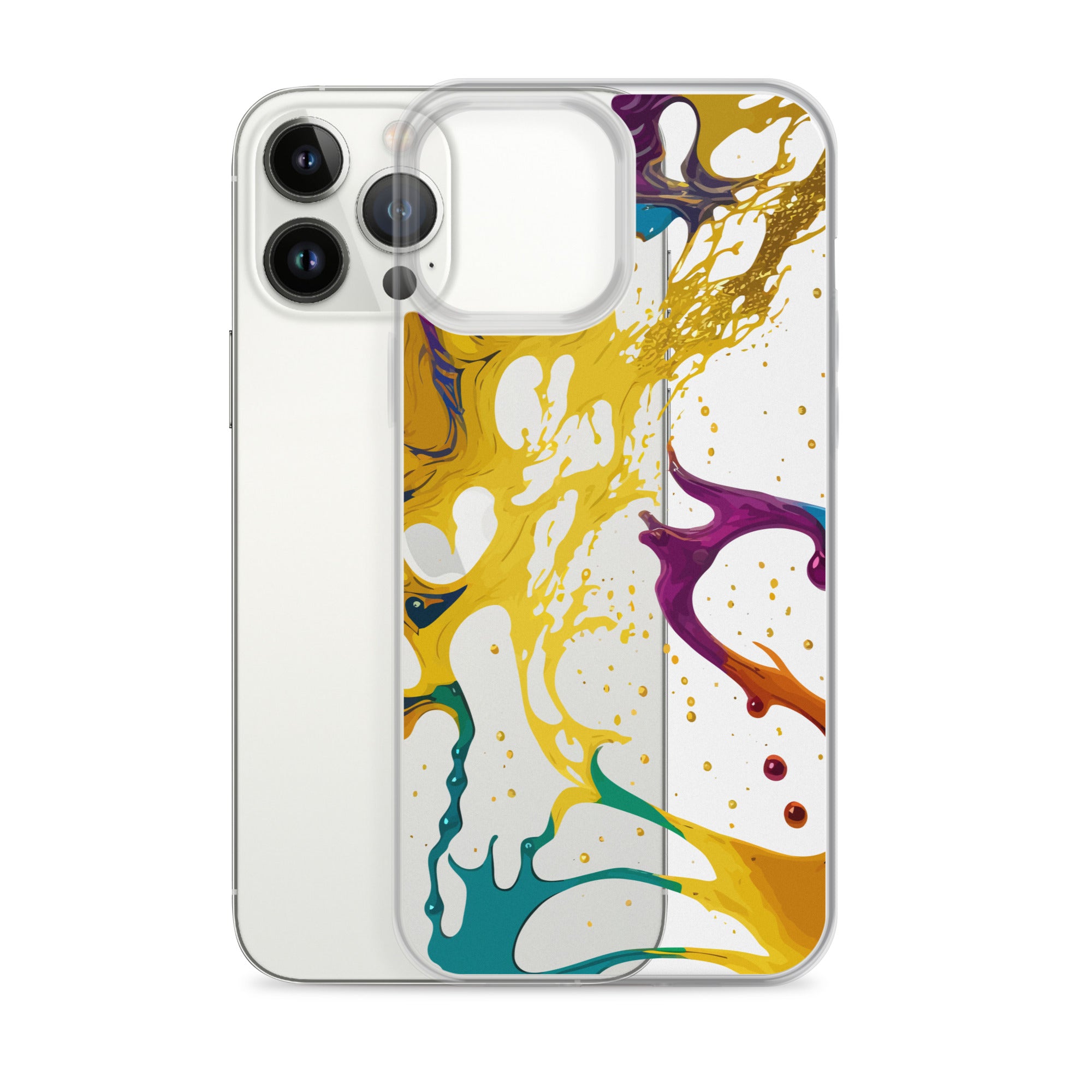 Clear Case for iPhone® Alchohol Ink Design III