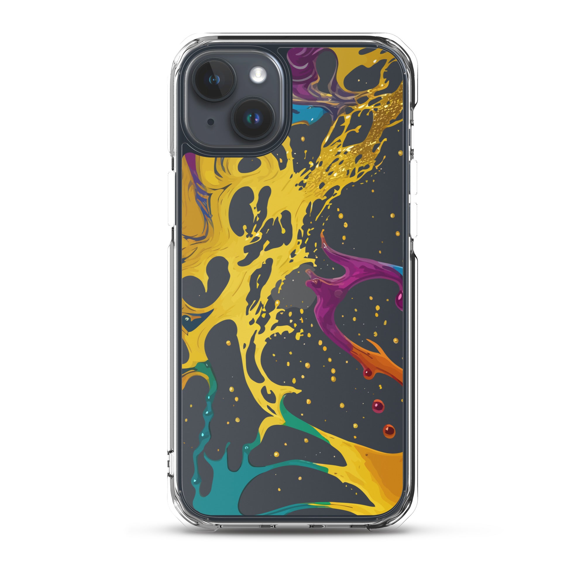 Clear Case for iPhone® Alchohol Ink Design III