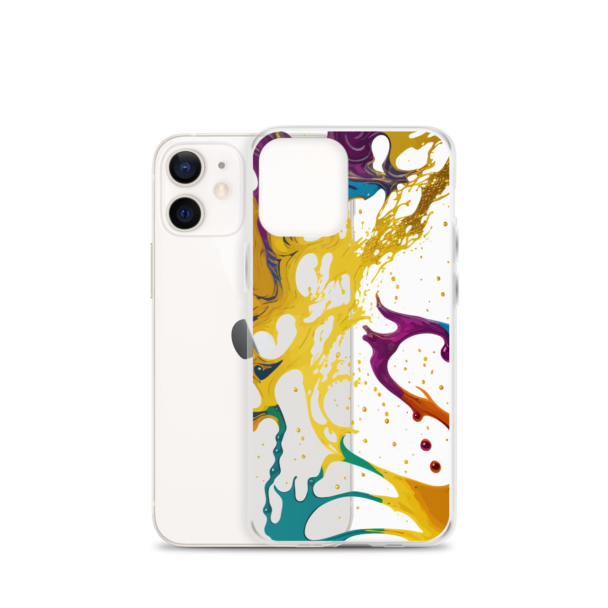 Clear Case for iPhone® Alchohol Ink Design III