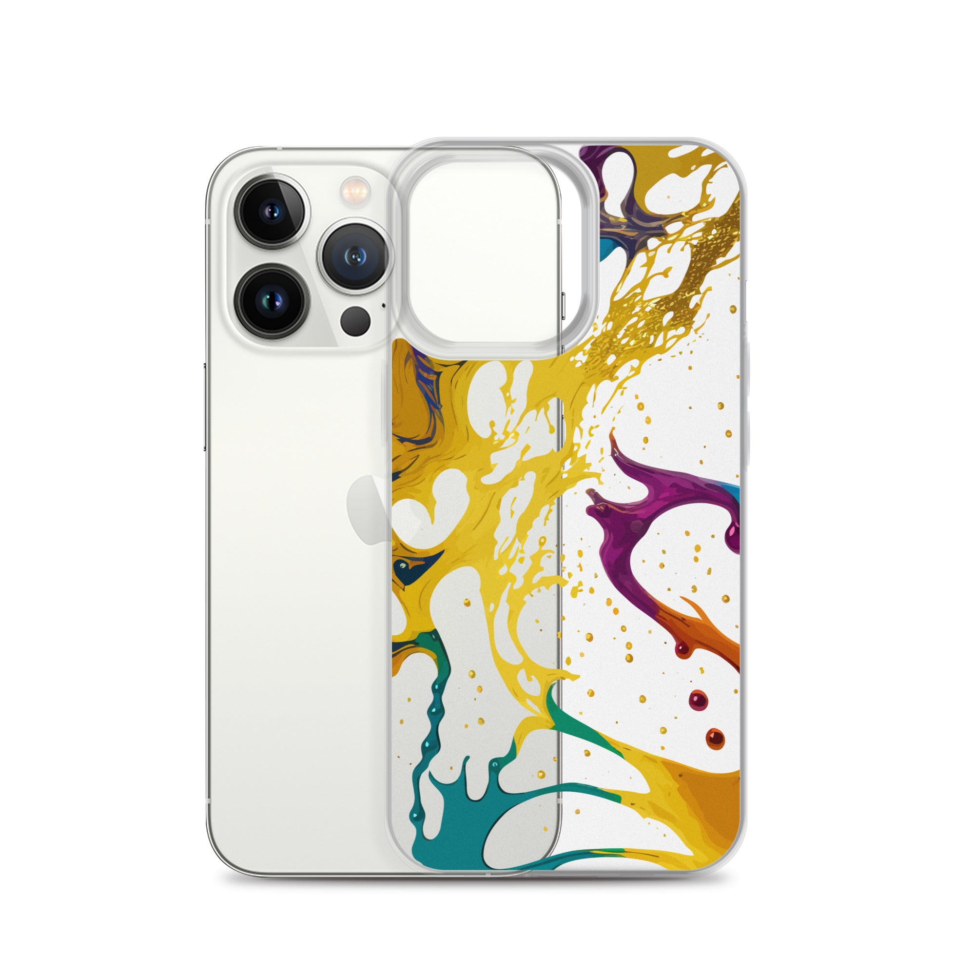 Clear Case for iPhone® Alchohol Ink Design III