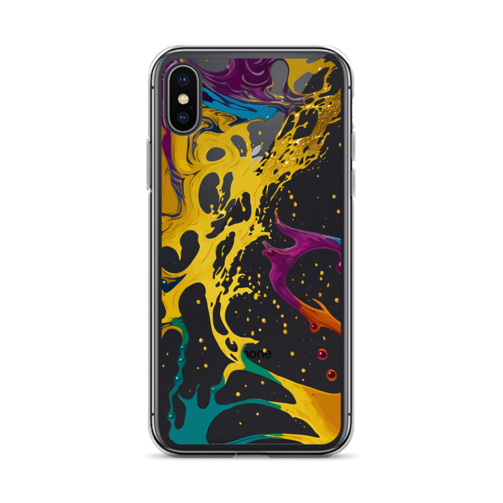 Clear Case for iPhone® Alchohol Ink Design III