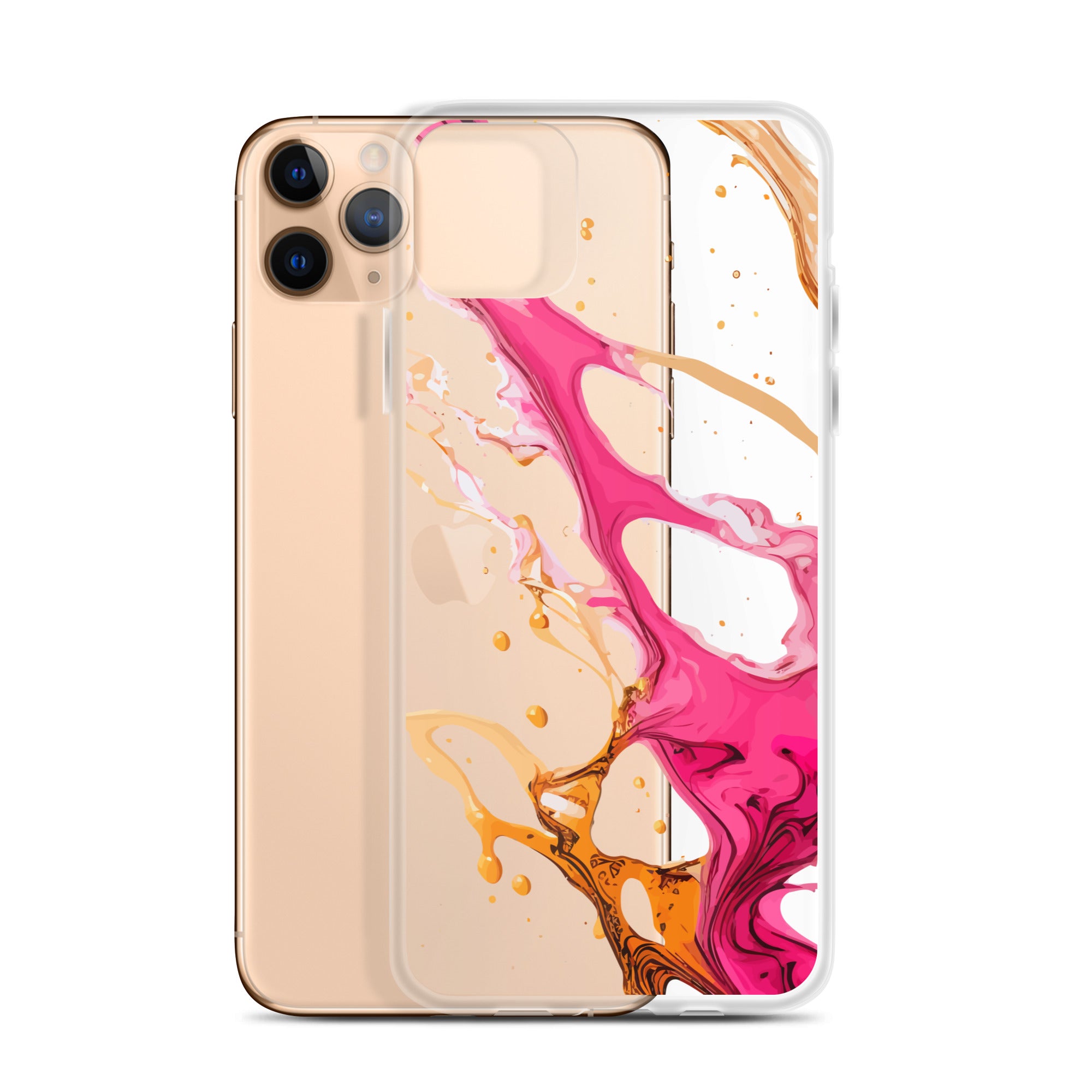 Clear Case for iPhone® Alchohol Ink Design IV