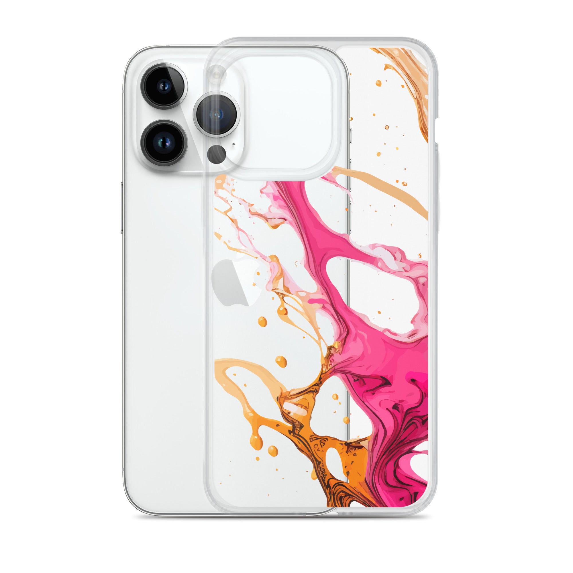 Clear Case for iPhone® Alchohol Ink Design IV
